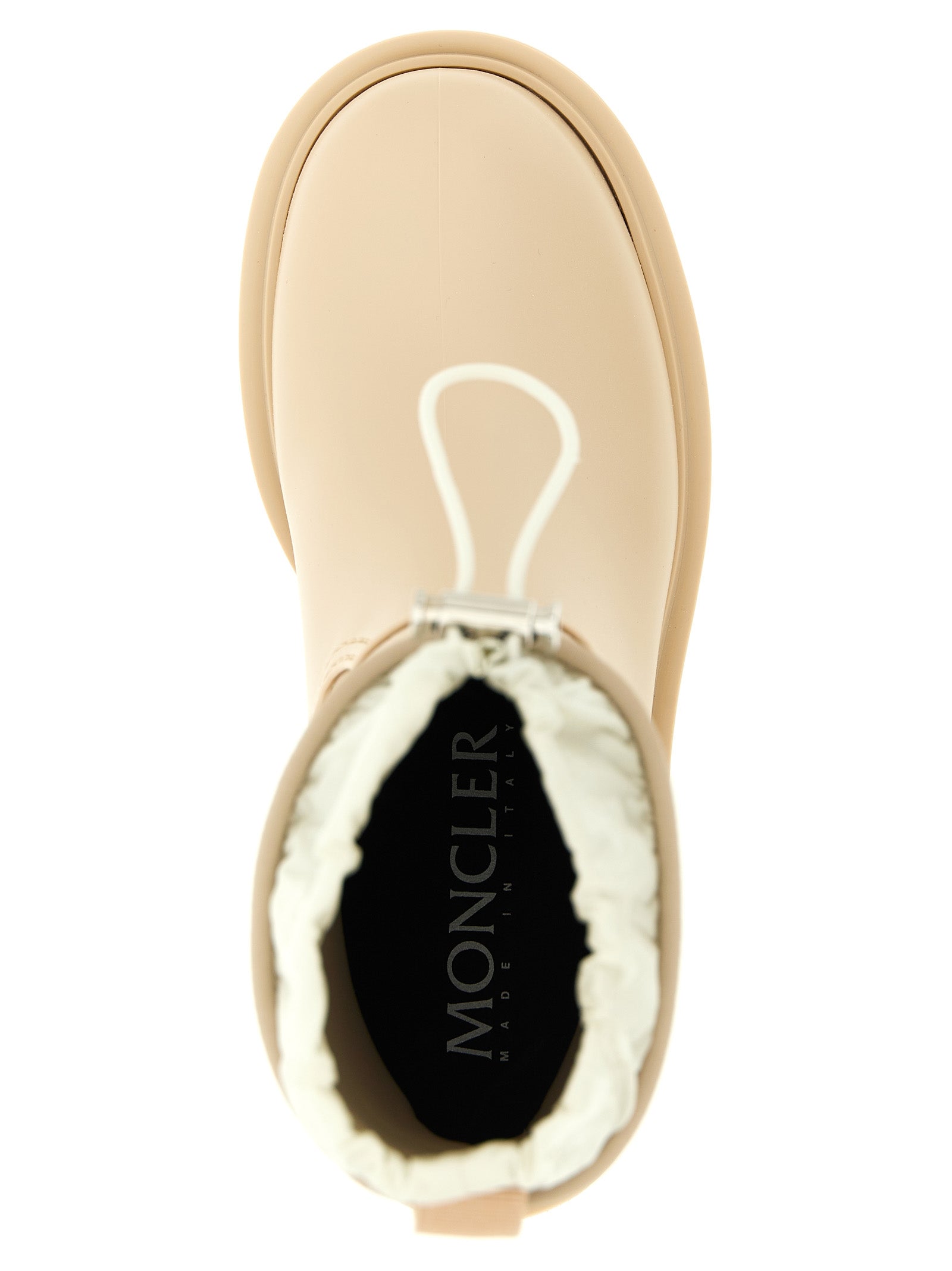Moncler Beige PVC Stiefeletten