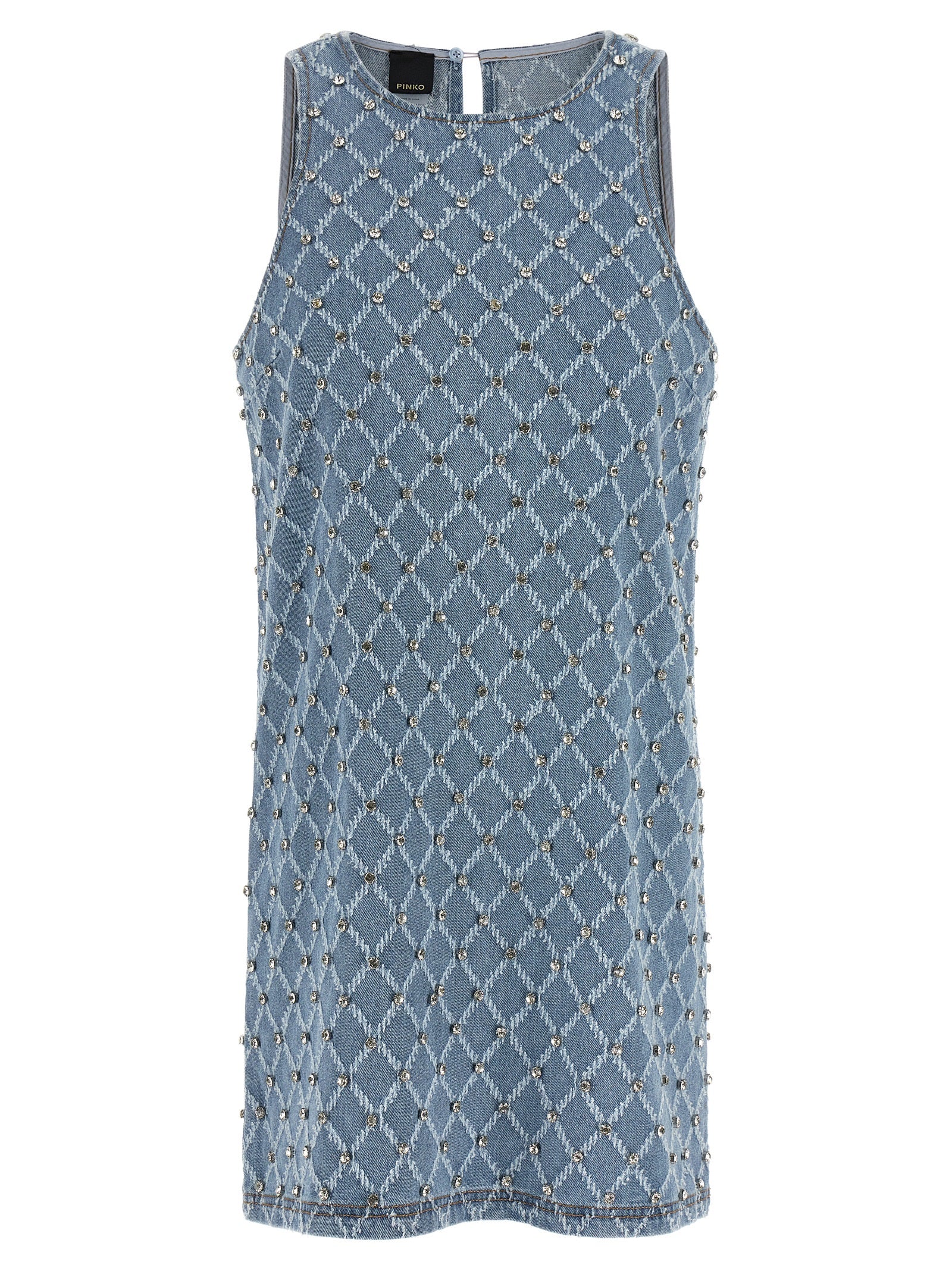 PINKO Kurzes blaues Baumwollkleid