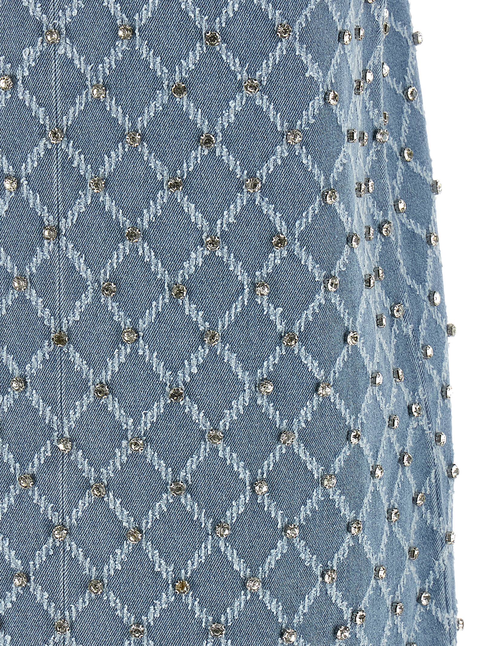 PINKO Kurzes blaues Baumwollkleid
