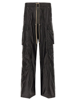 Rick Owens Schwarze Cargohose aus Nylon