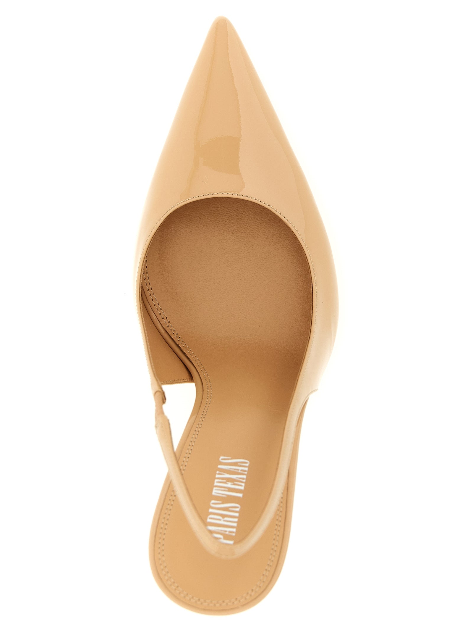 Paris Texas Beige Kalbsleder Pumps mit hohem Absatz