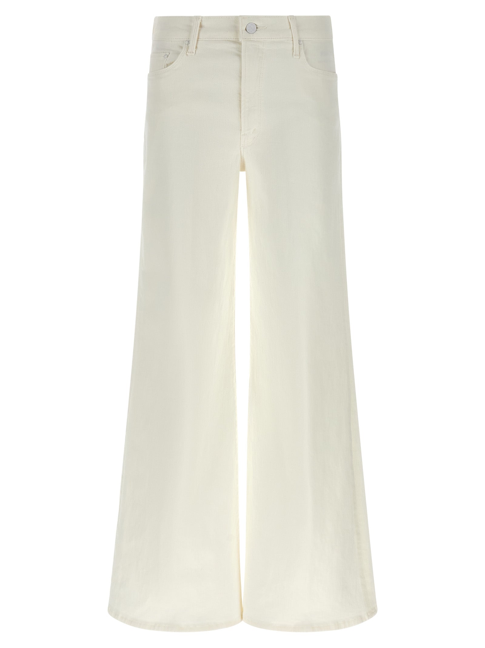 Mother Denim Weiße Baumwoll-Schlagjeans