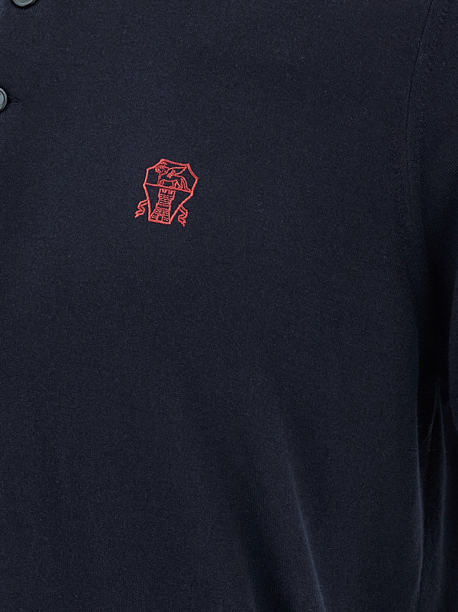 Brunello Cucinelli Blaues Baumwoll-Polohemd