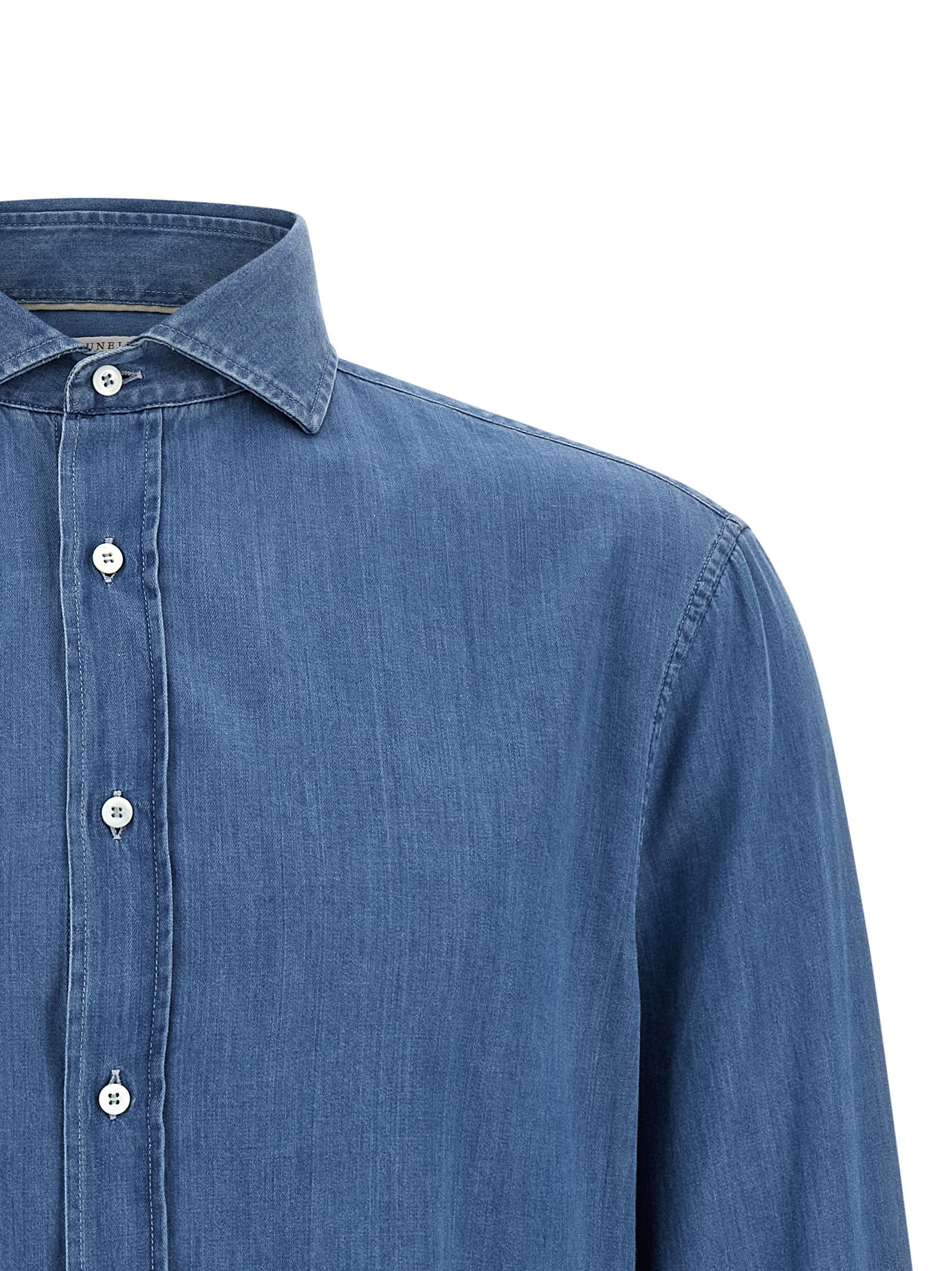 Brunello Cucinelli Blaue Baumwollbluse
