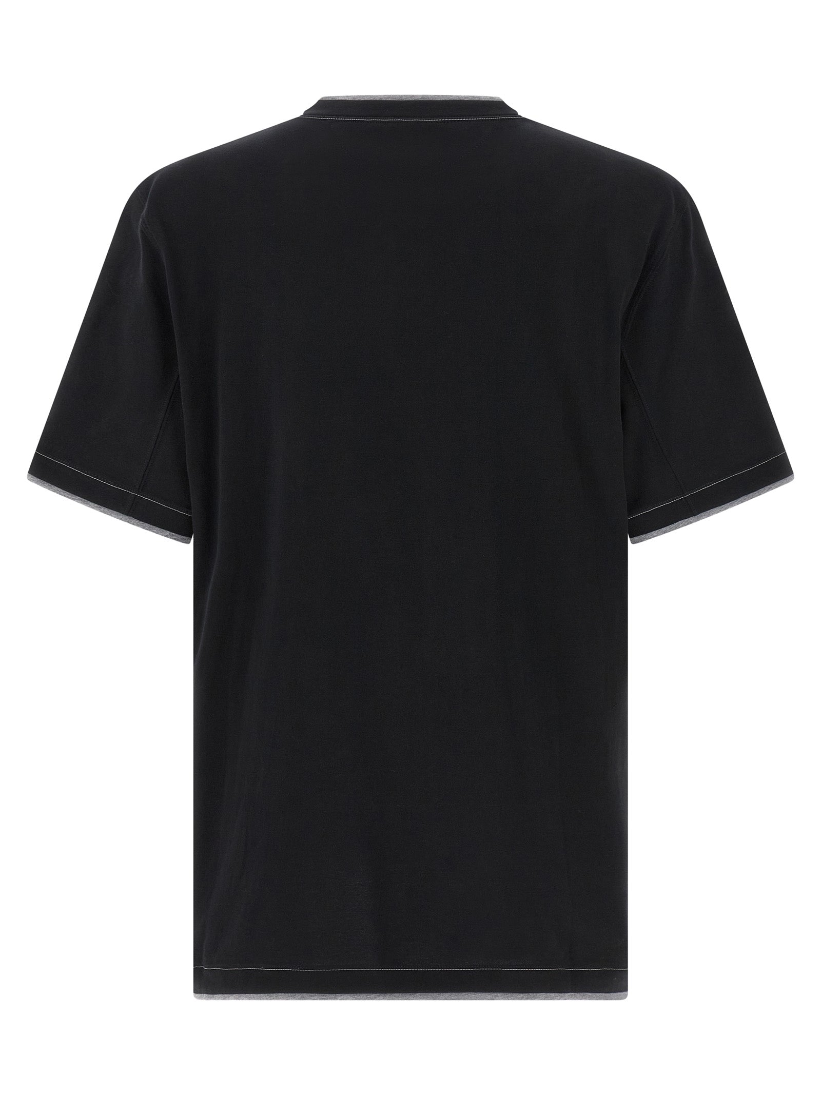 Brunello Cucinelli Schwarzes Baumwoll-T-Shirt