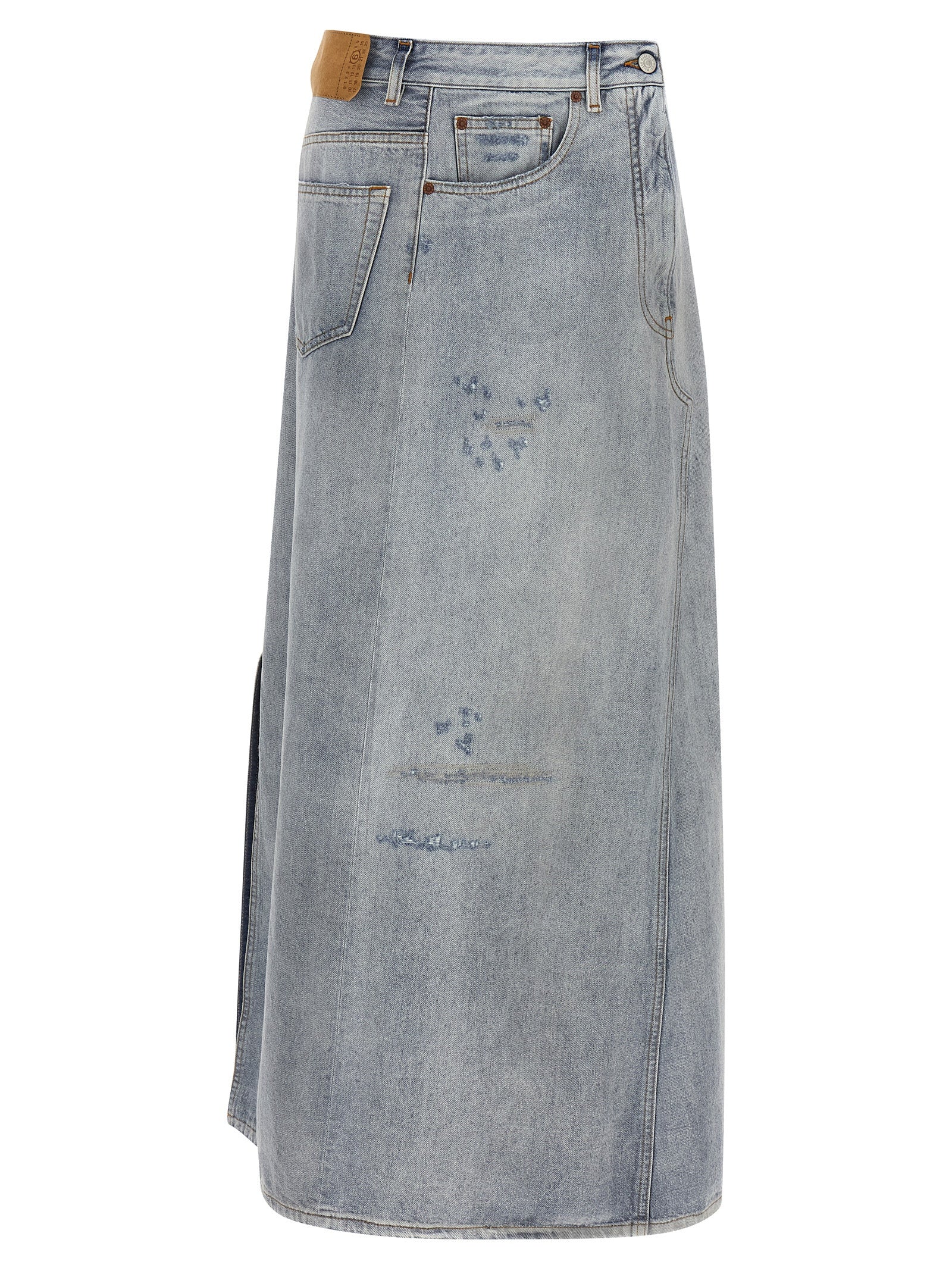 MM6 Maison Margiela Blaue Baumwoll-Minirock