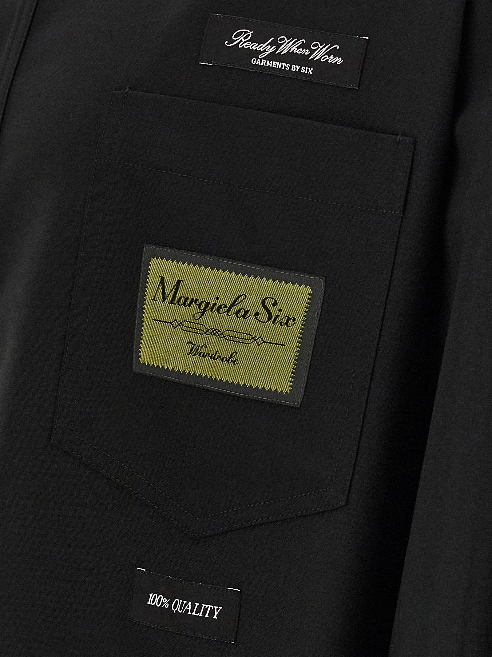 MM6 Maison Margiela Schwarze Bluse aus Polyester