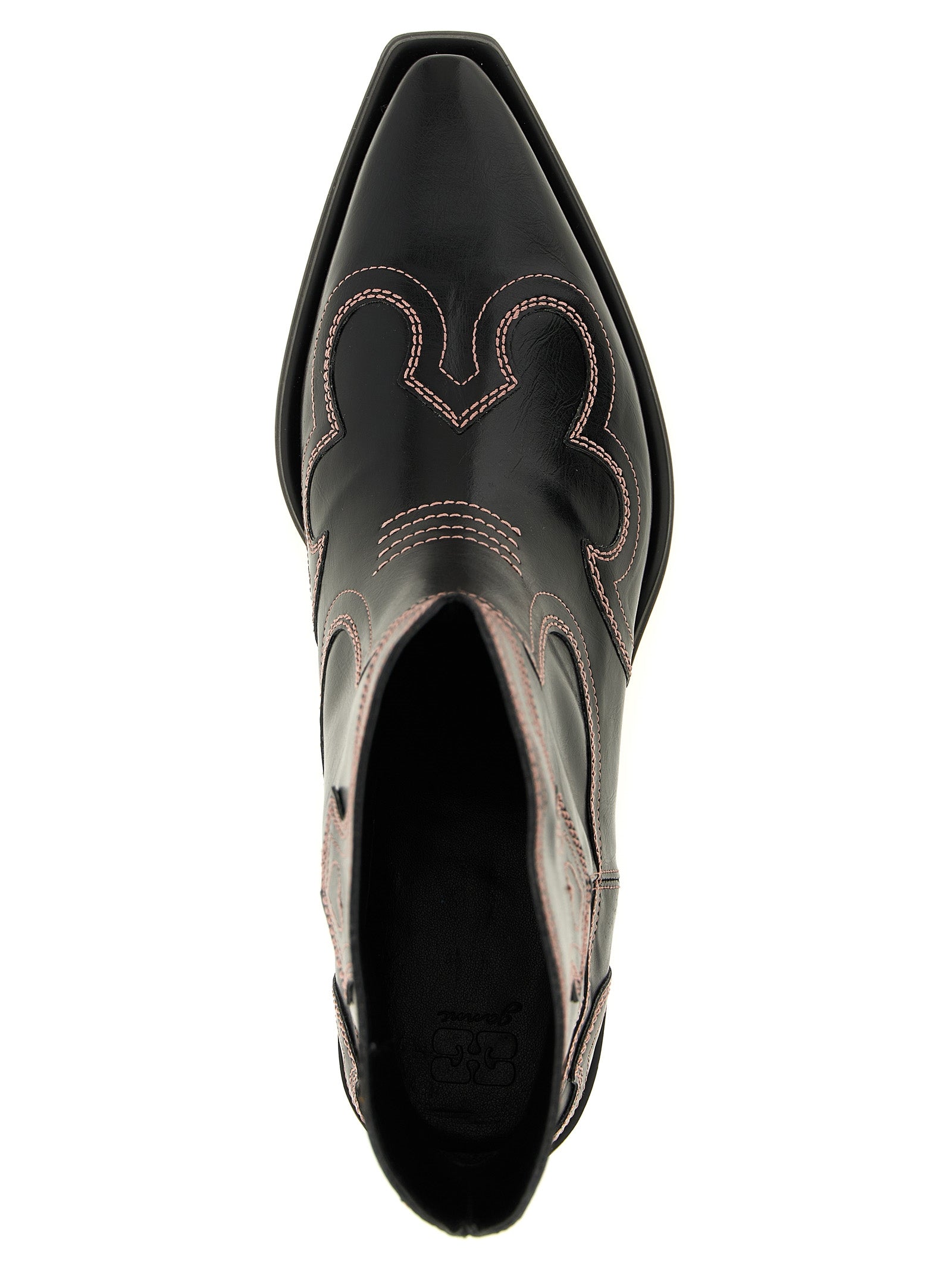Ganni Schwarze Chelsea Boots aus Polyethylen