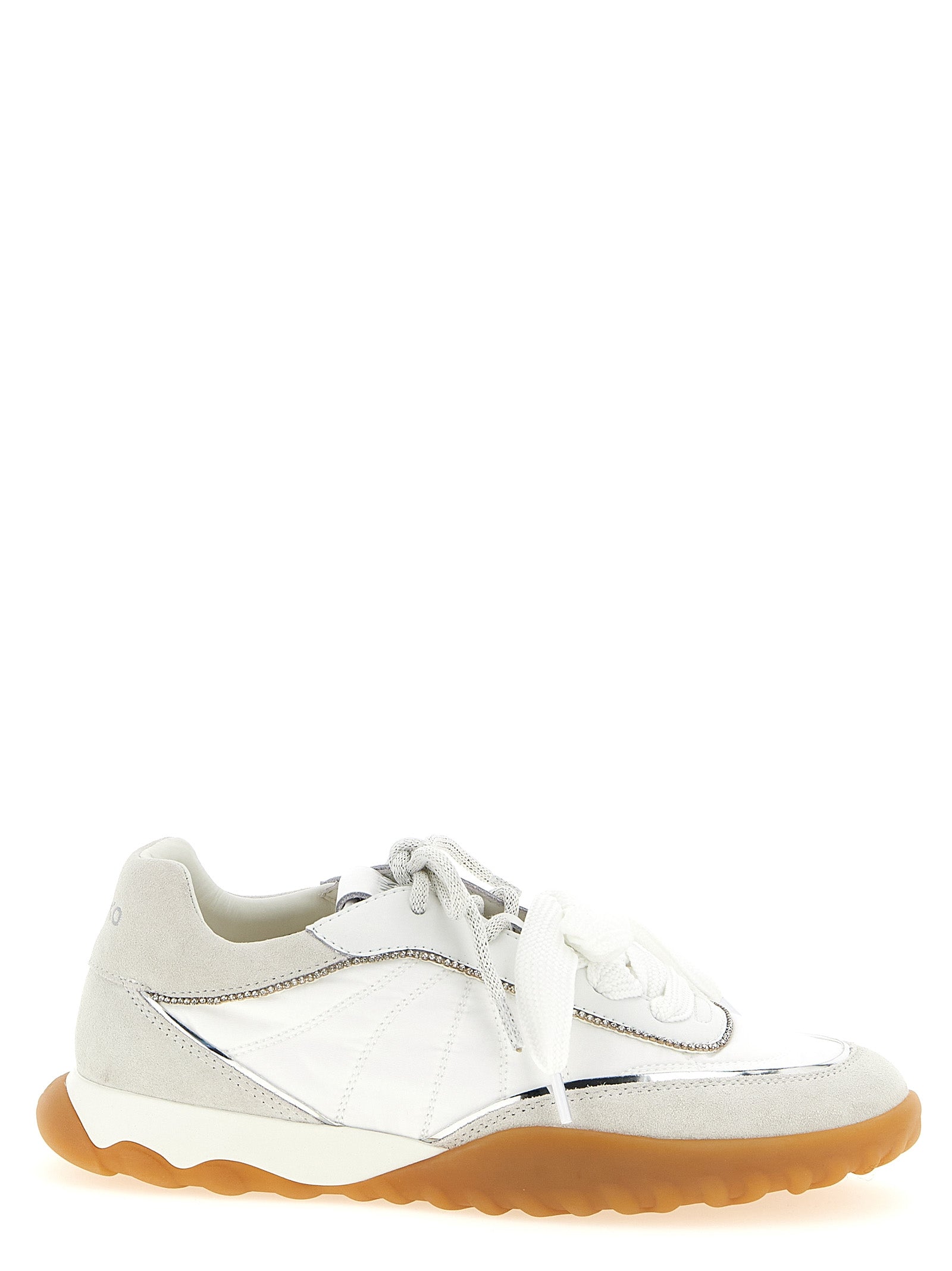 PINKO Weiße Kalbsleder-Sneaker im Athletic-Look