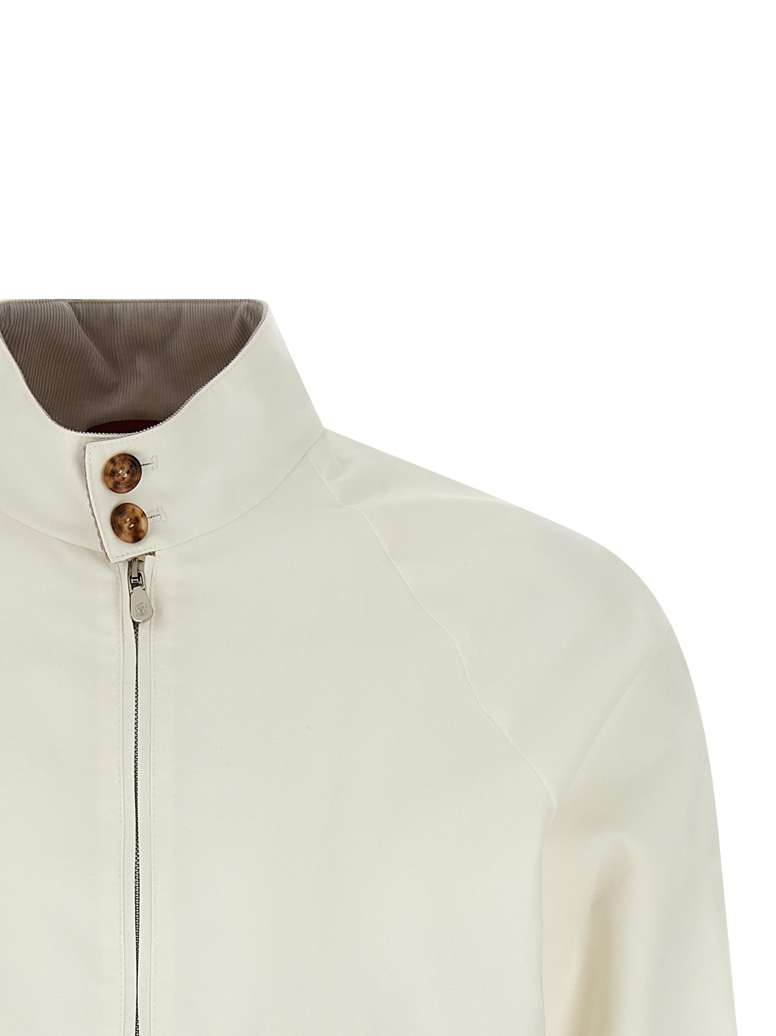 Brunello Cucinelli Weiße Baumwolljacke in voller Länge