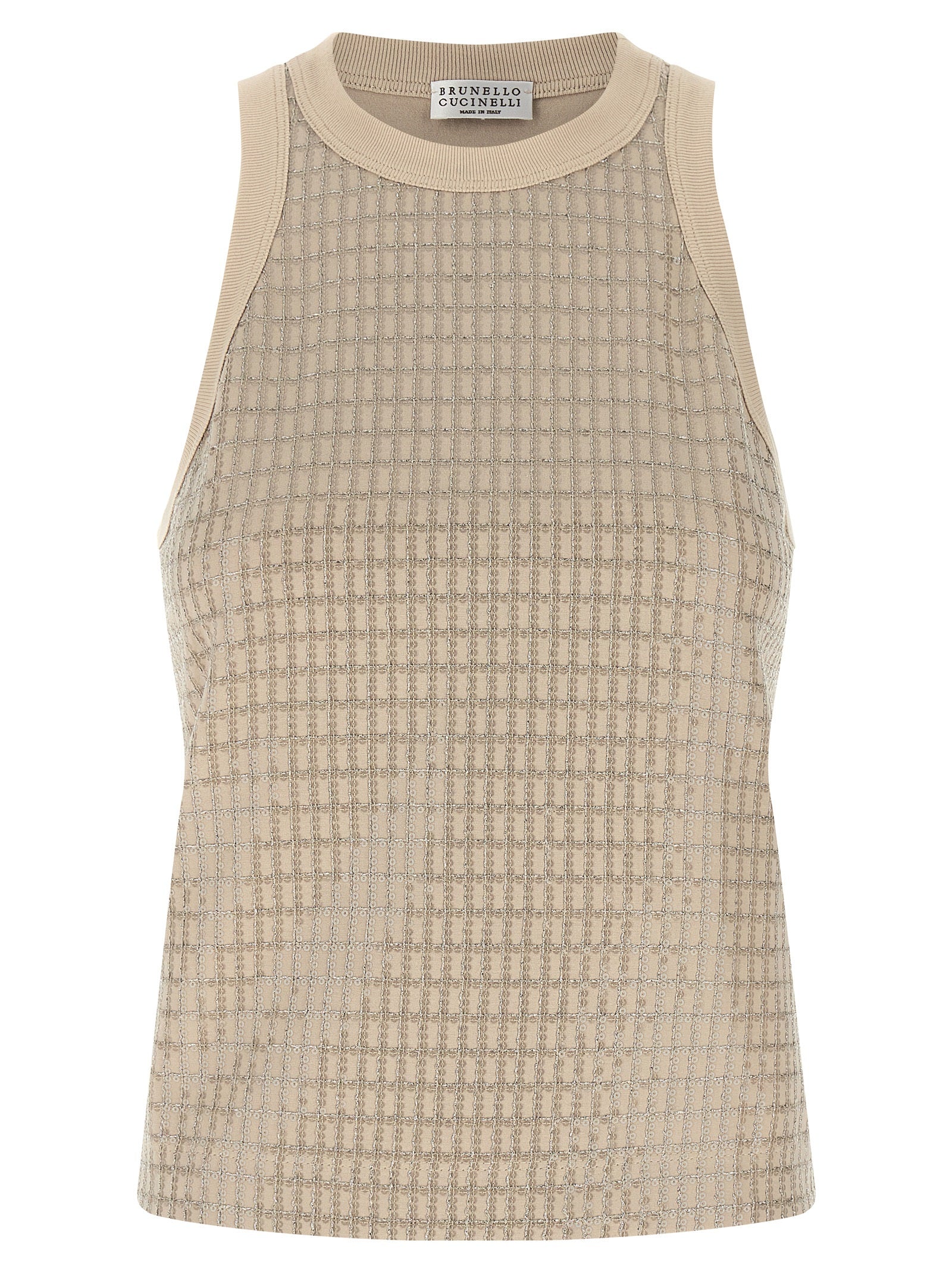 Brunello Cucinelli Beige Baumwoll-Tanktops