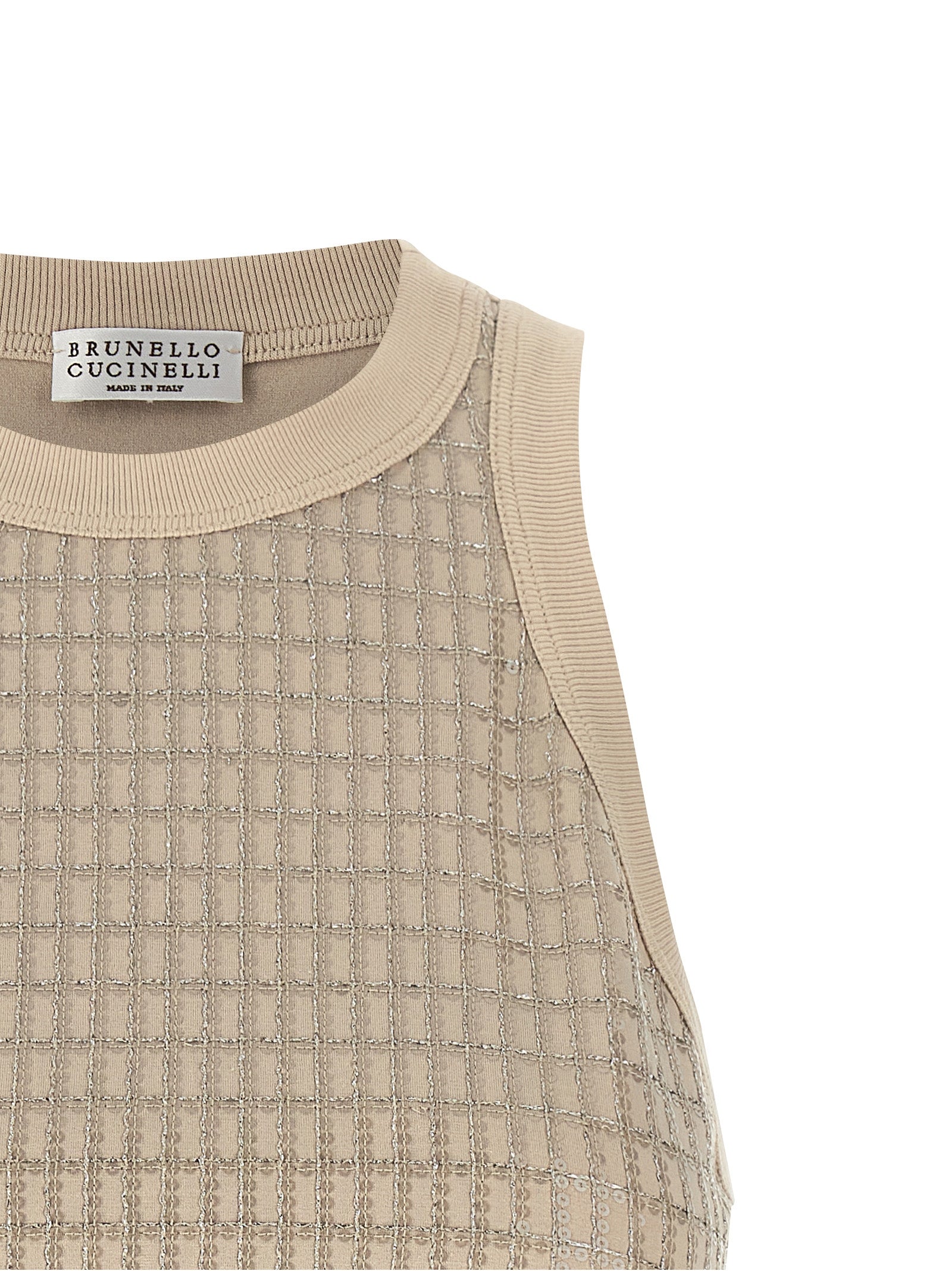 Brunello Cucinelli Beige Baumwoll-Tanktops