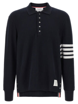 Thom Browne Blaues Baumwoll-Polohemd