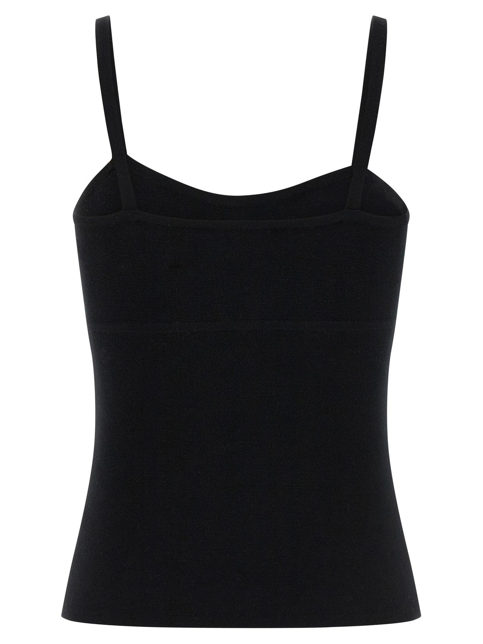 Max Mara Schwarze Tanktops aus reiner Schurwolle