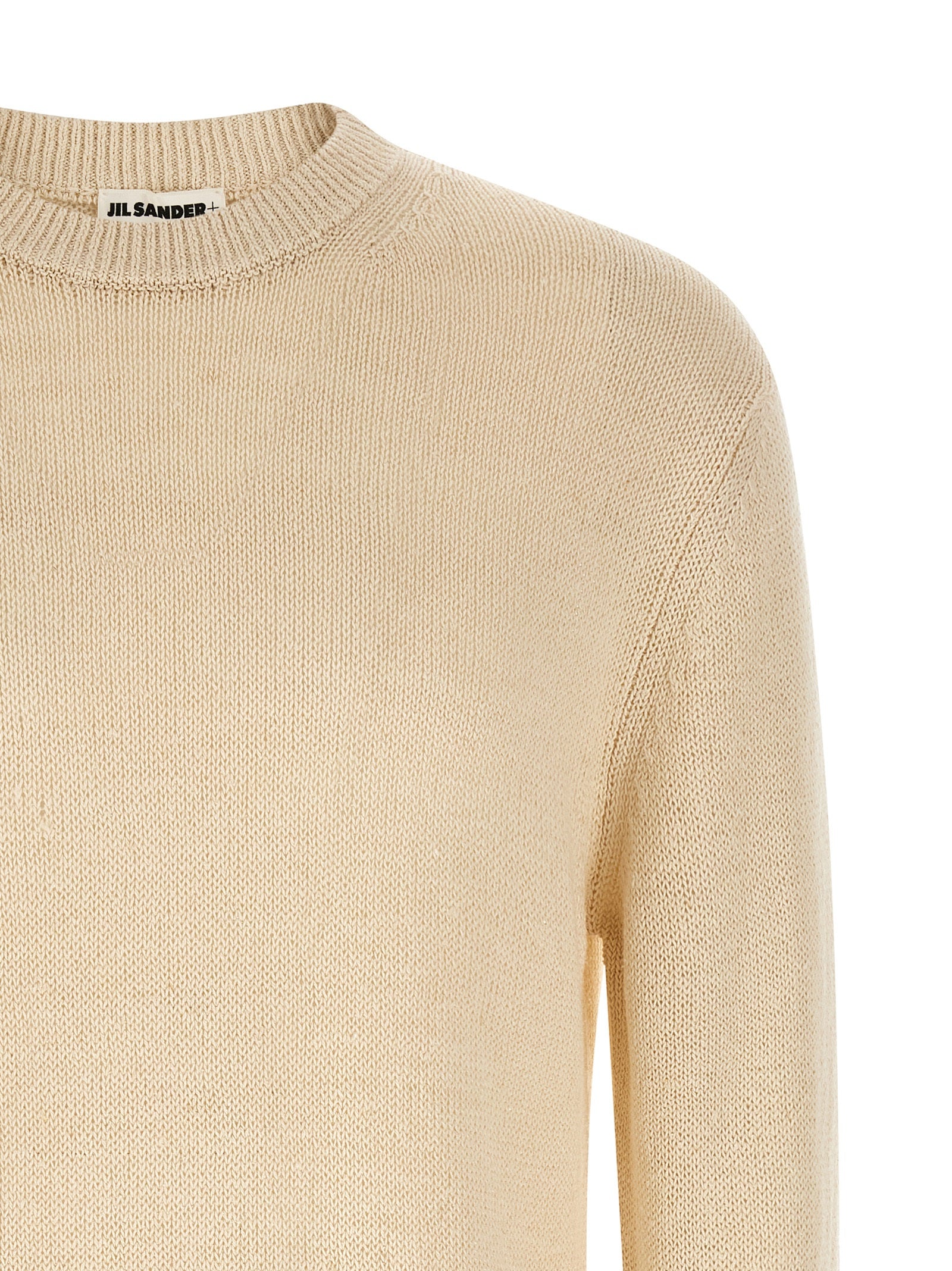 Jil Sander Beige Strickjacke aus Hanf