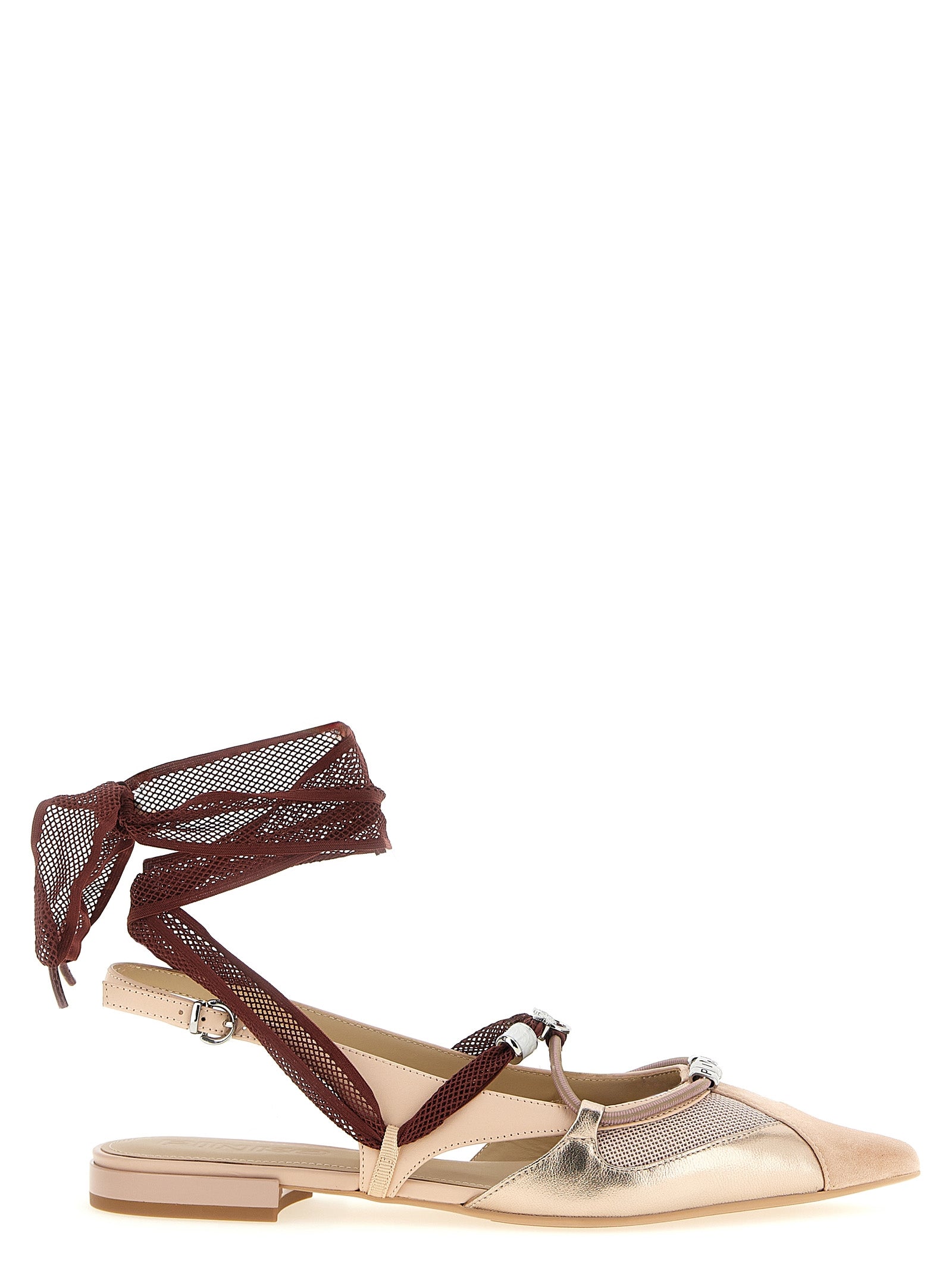PINKO Mehrfarbige Ballerinas aus Leder