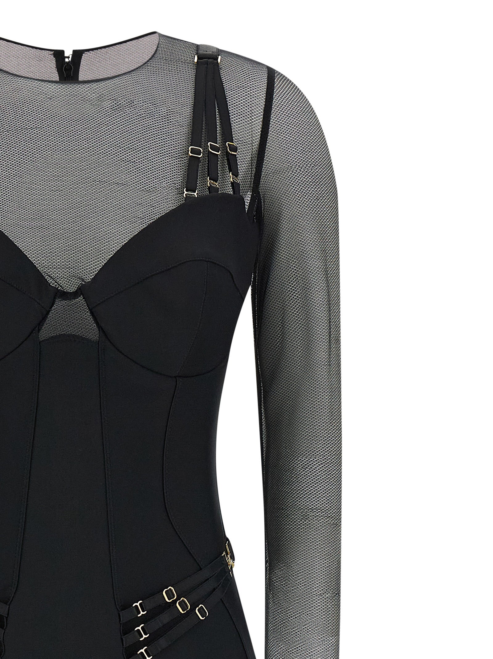 Elisabetta Franchi Schwarzer Polyamid-Jumpsuit
