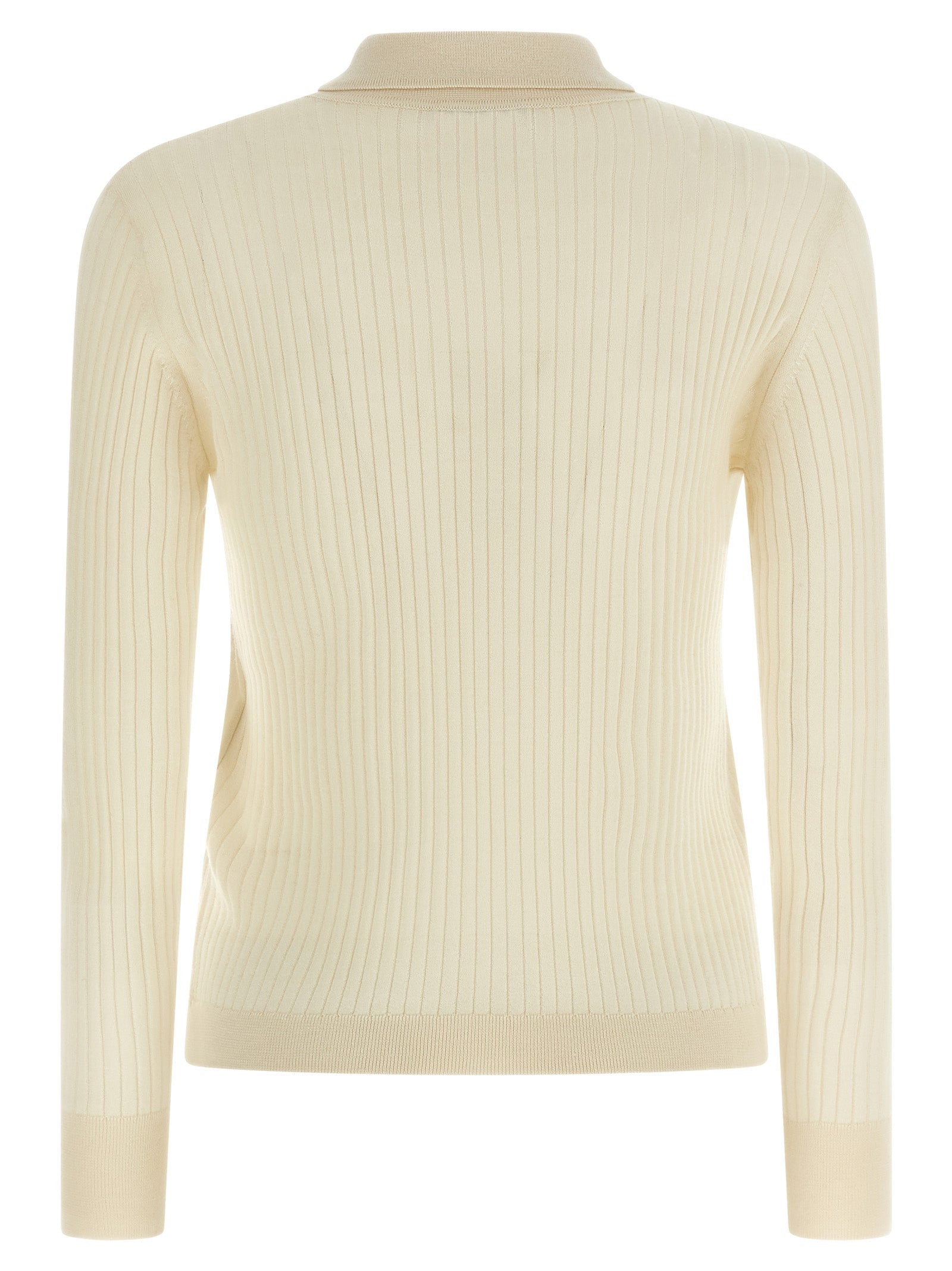 Max Mara Weißes Kaschmir-Poloshirt