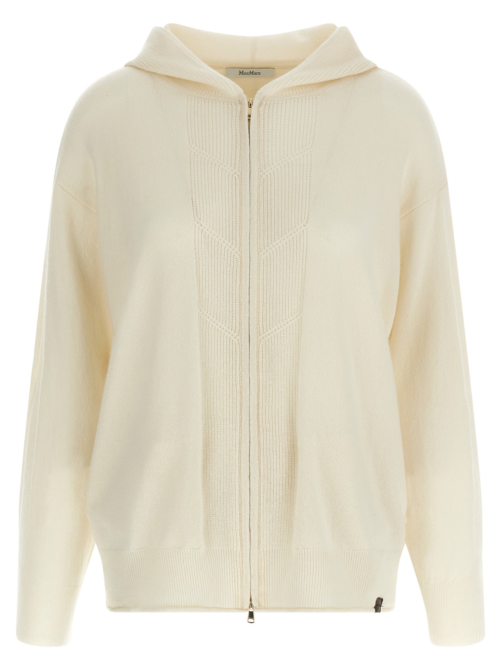 Max Mara Weicher Kaschmir-Cardigan in Weiß