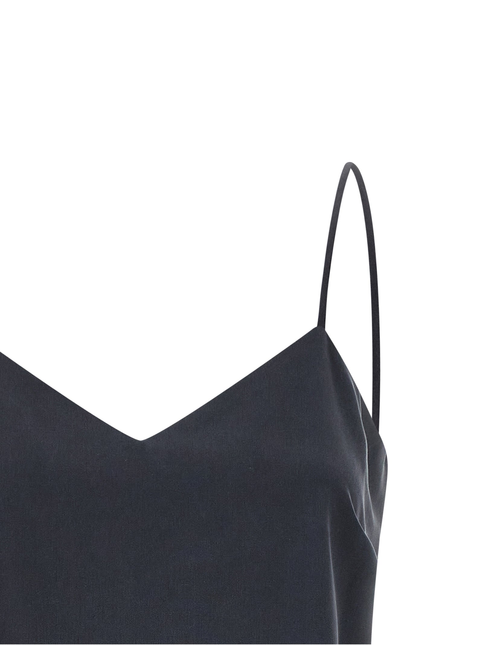 Max Mara Graues ärmelloses Seidentop