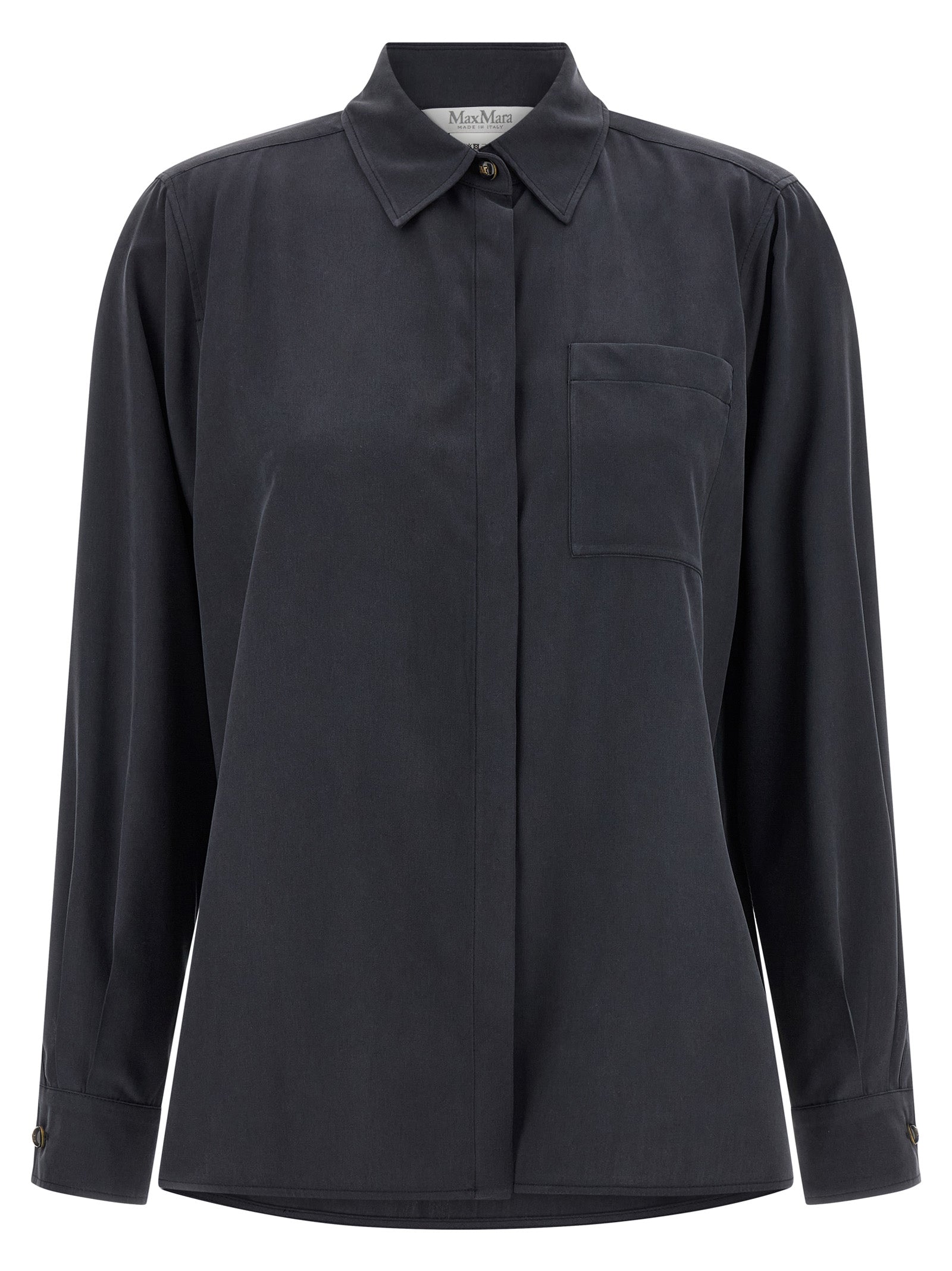 Max Mara Graue Seidenbluse