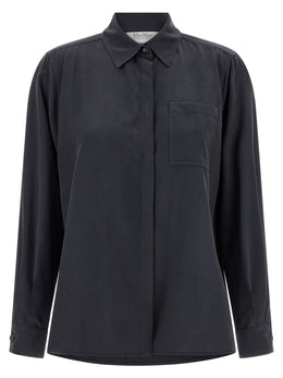 Max Mara Graue Seidenbluse