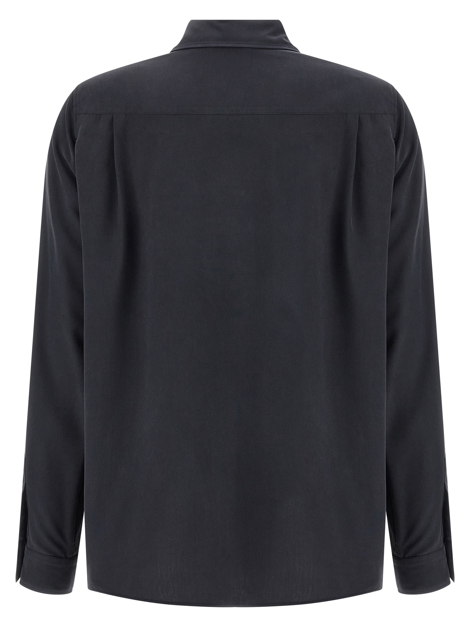 Max Mara Graue Seidenbluse