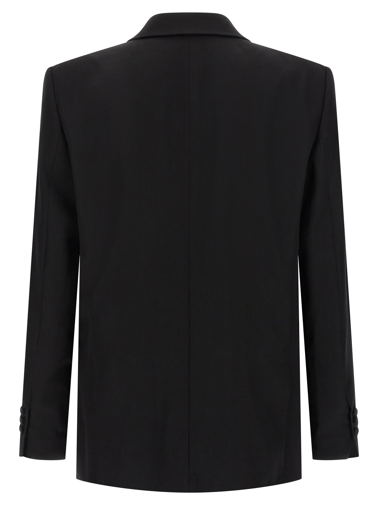 Balmain Schwarzer Blazer aus reiner Schurwolle