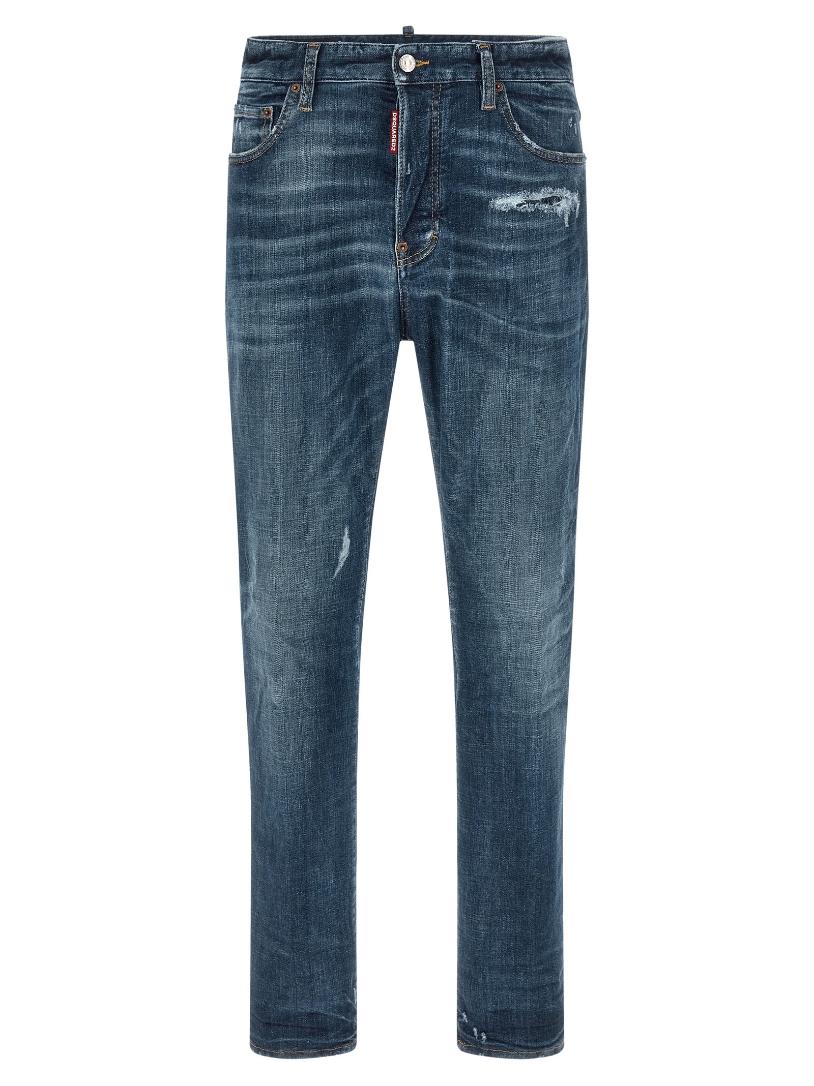 Dsquared² Blaue Jeans aus Baumwolle im geraden Schnitt