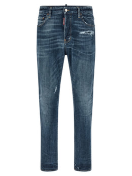 Dsquared² Blaue Jeans aus Baumwolle im geraden Schnitt