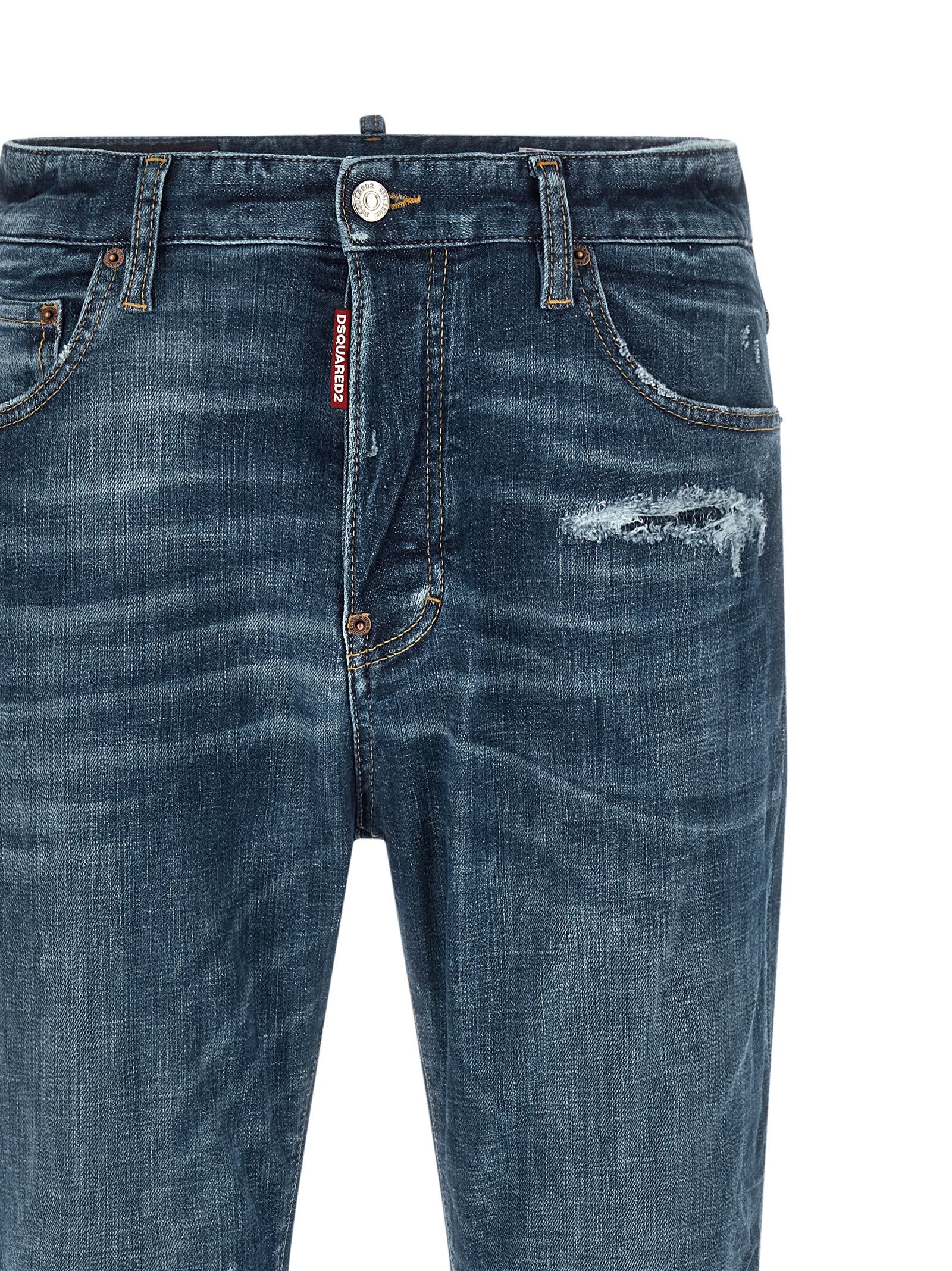 Dsquared² Blaue Jeans aus Baumwolle im geraden Schnitt