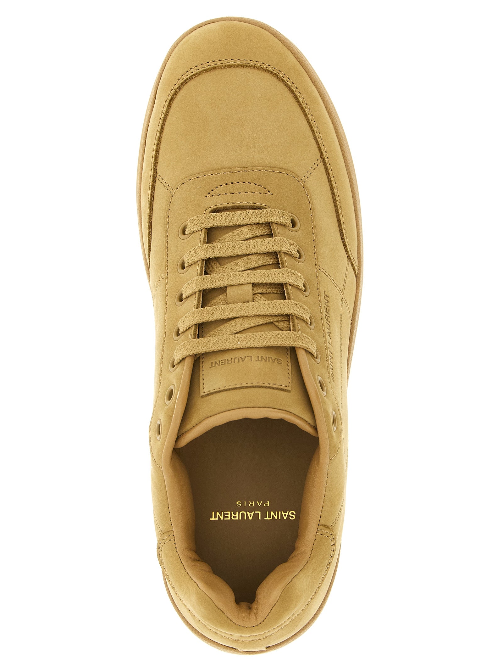 Saint Laurent Beige Kalbsleder-Sneakers