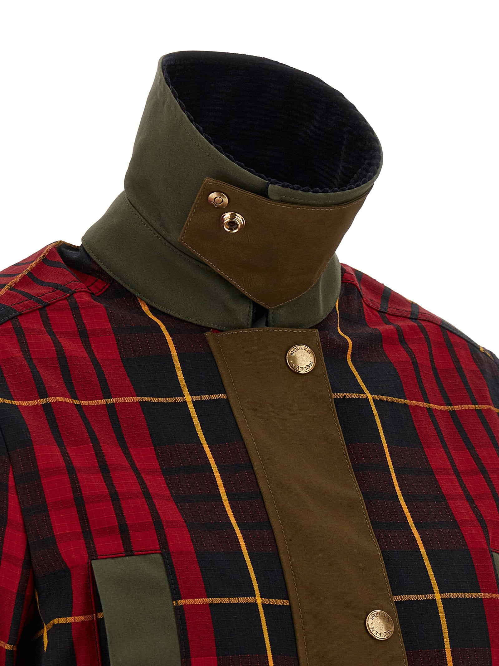 Alexander McQueen Mehrfarbige Baumwolljacke in voller Länge