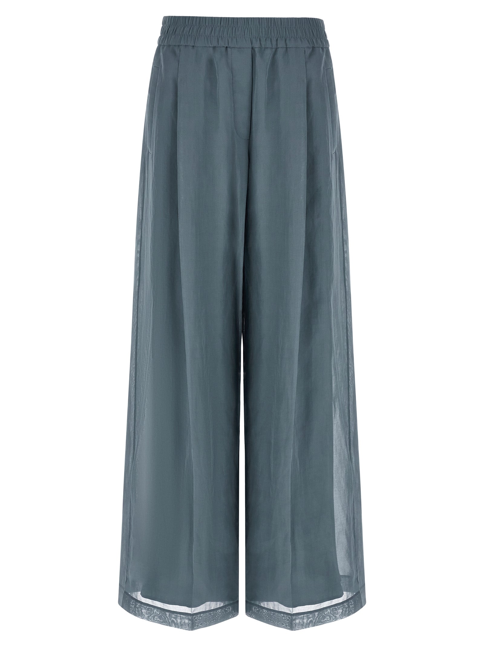 Brunello Cucinelli Blaue Baumwoll-Freizeithose