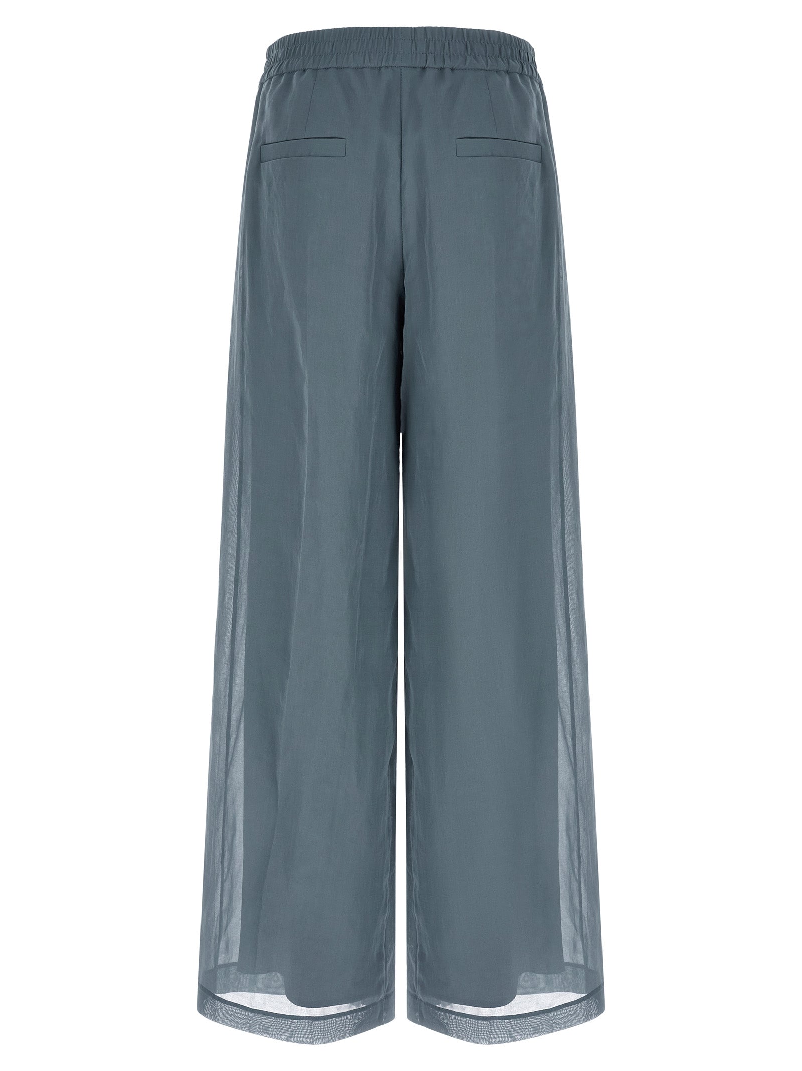 Brunello Cucinelli Blaue Baumwoll-Freizeithose