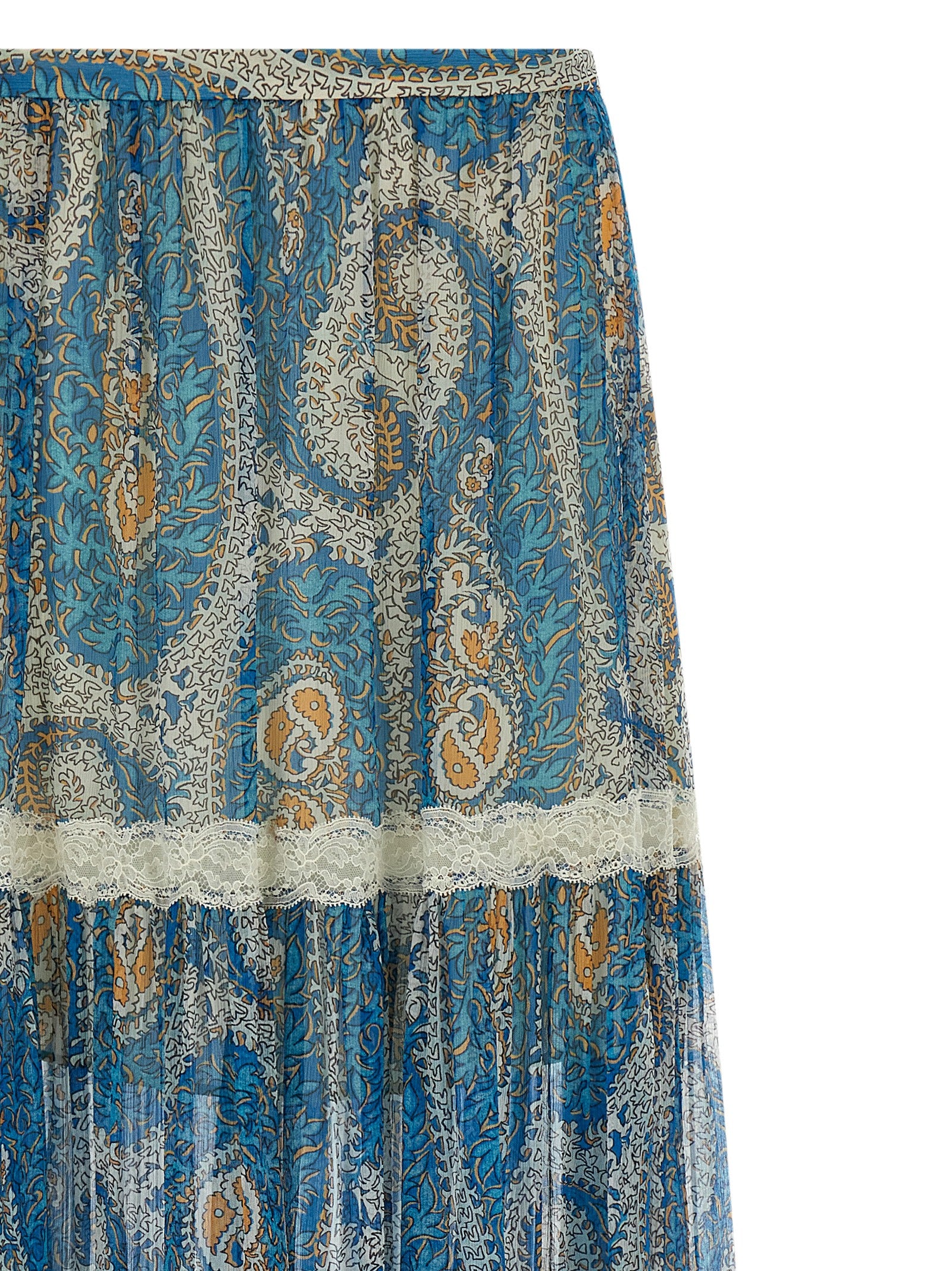 Etro Blaue Seiden-Minirock