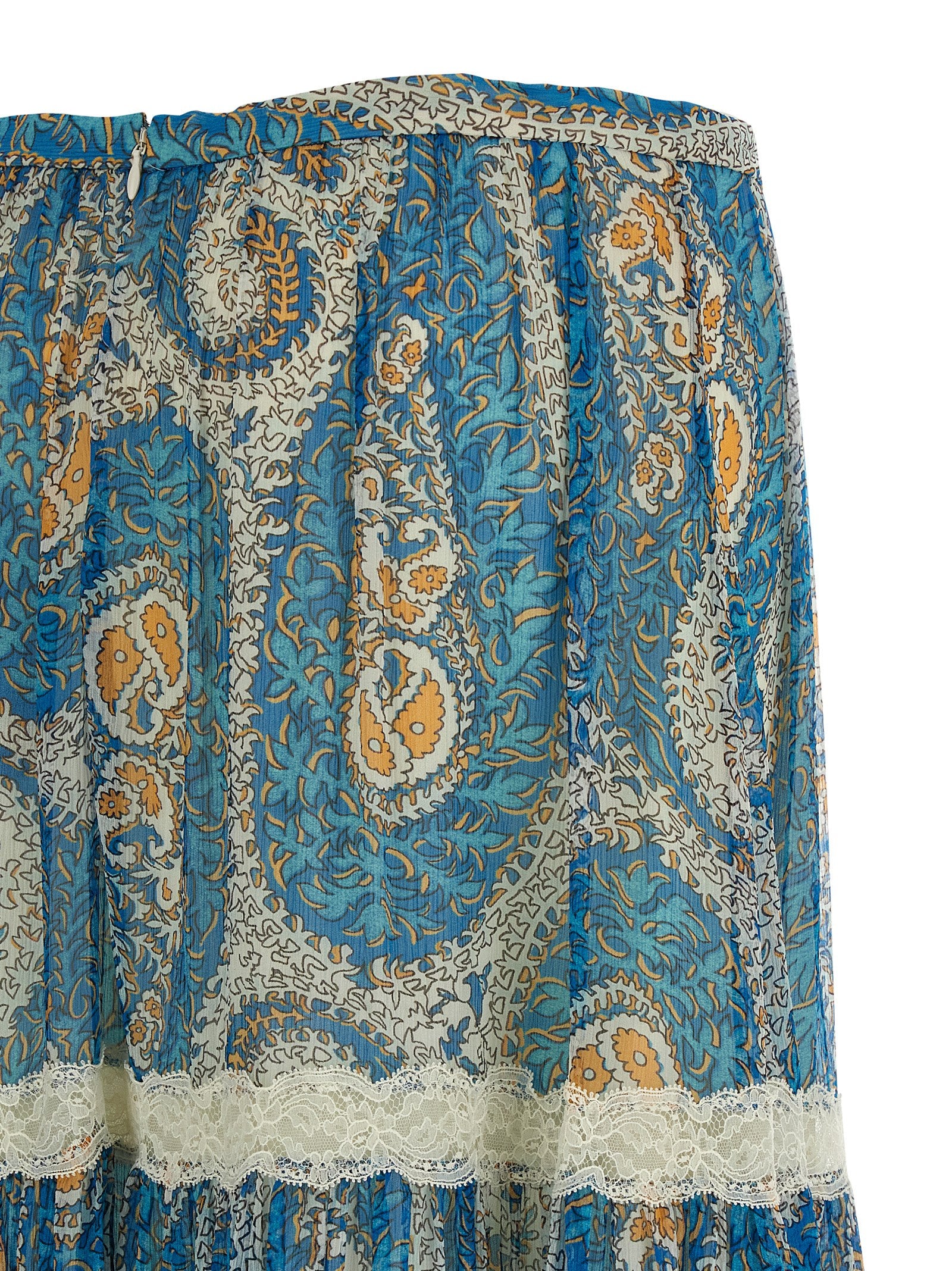 Etro Blaue Seiden-Minirock