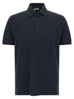 Etro Blaues Baumwoll-Polohemd