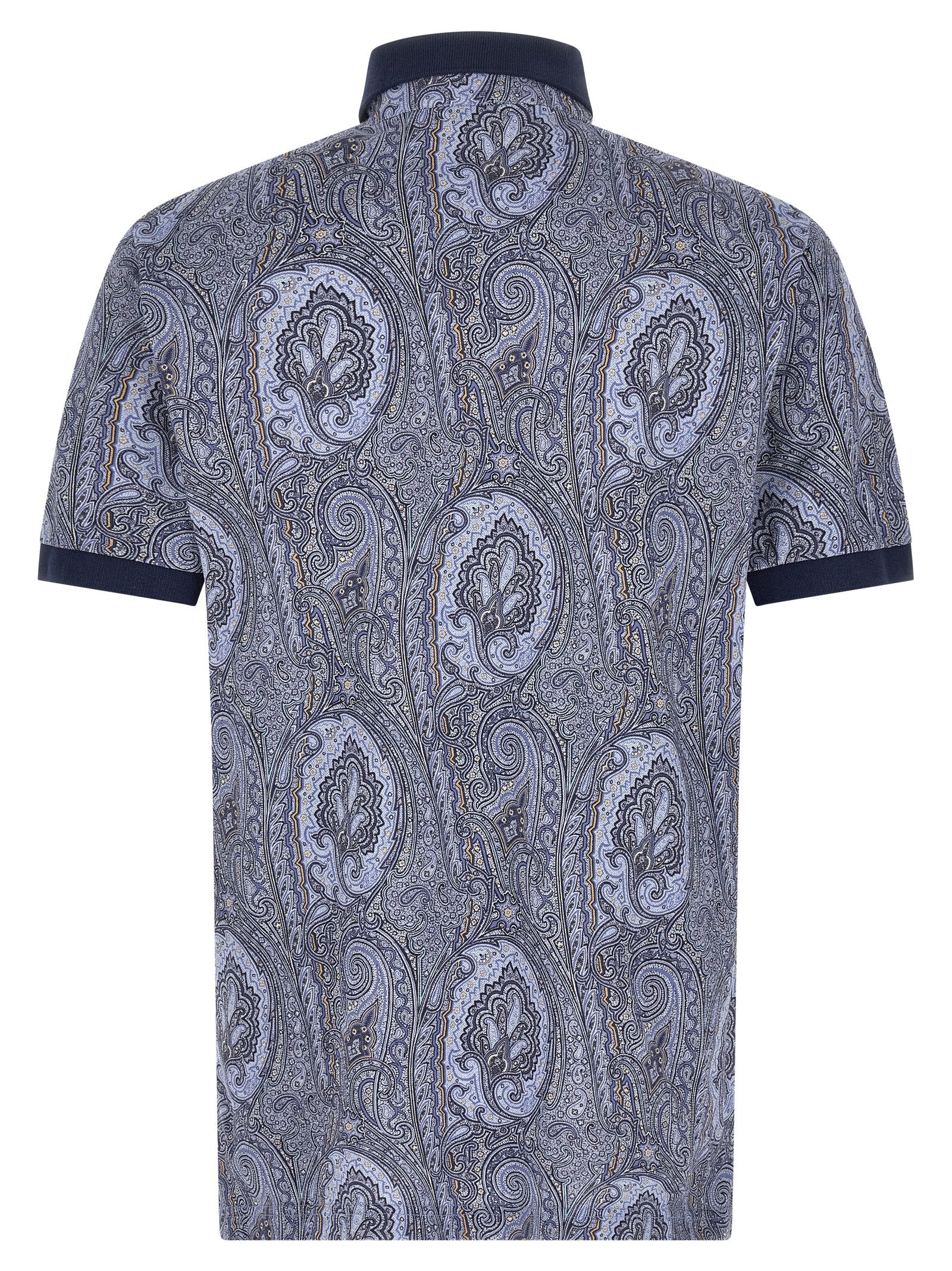Etro Blaues Baumwoll-Polohemd