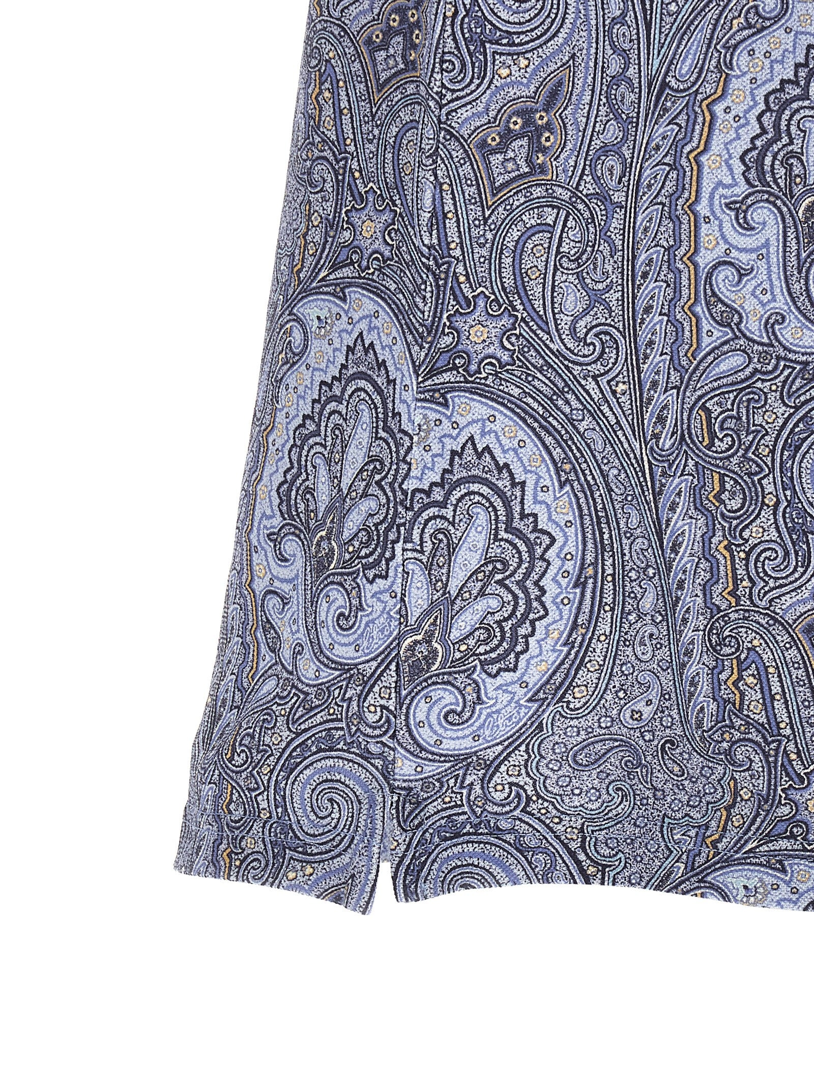 Etro Blaues Baumwoll-Polohemd