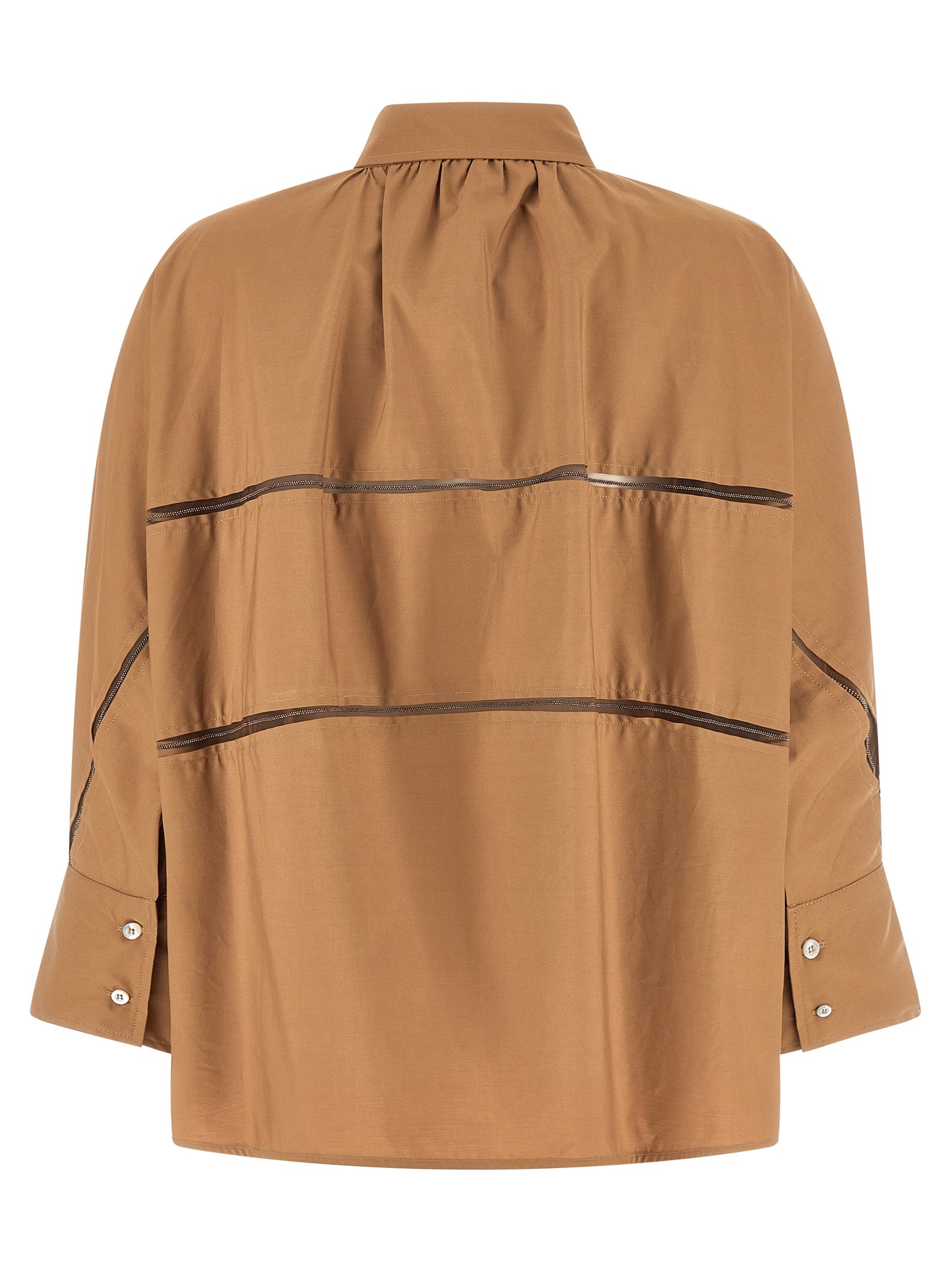 Fabiana Filippi Braune Baumwollbluse