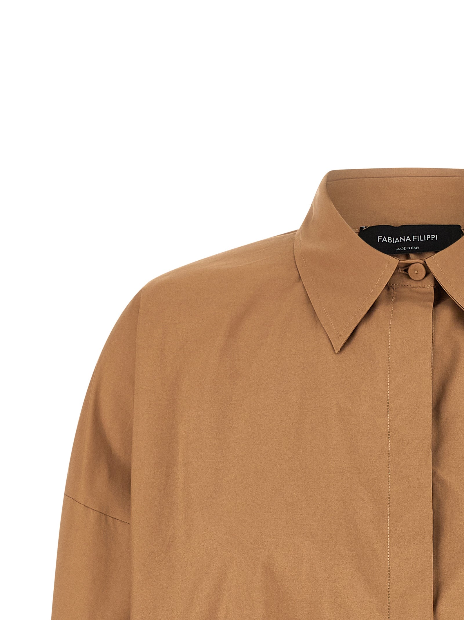 Fabiana Filippi Braune Baumwollbluse