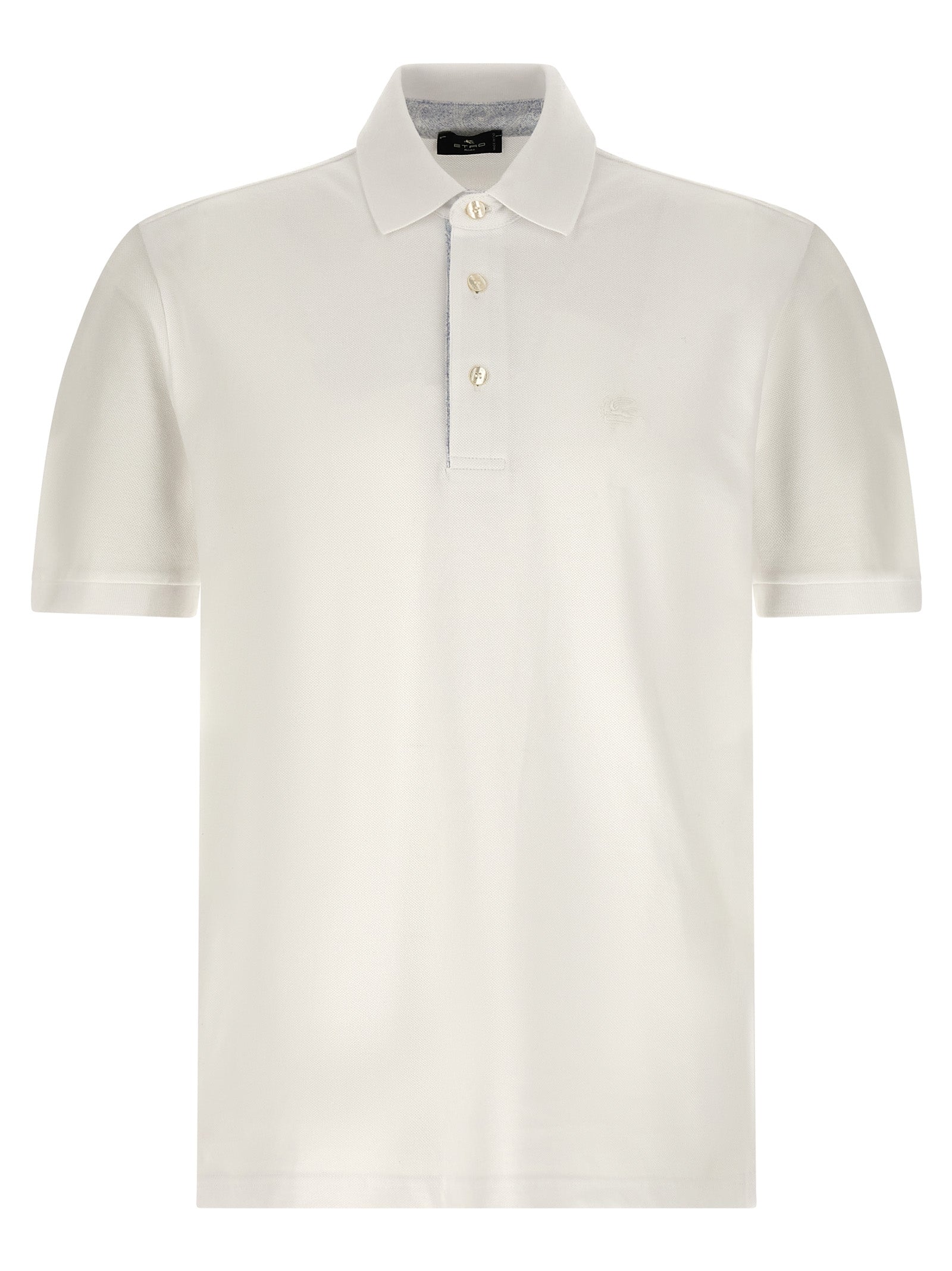 Etro Weißes Poloshirt aus Baumwolle