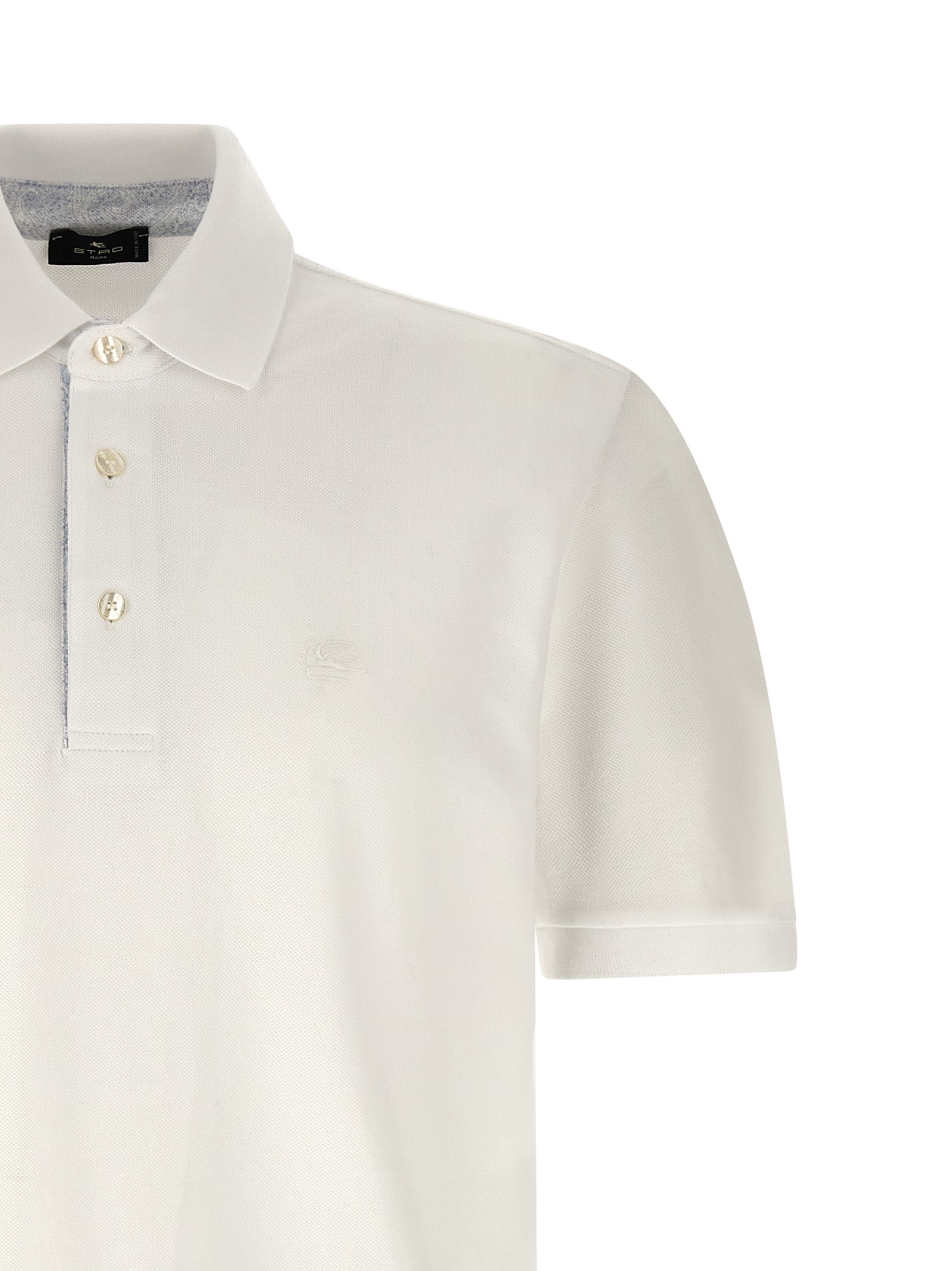 Etro Weißes Poloshirt aus Baumwolle