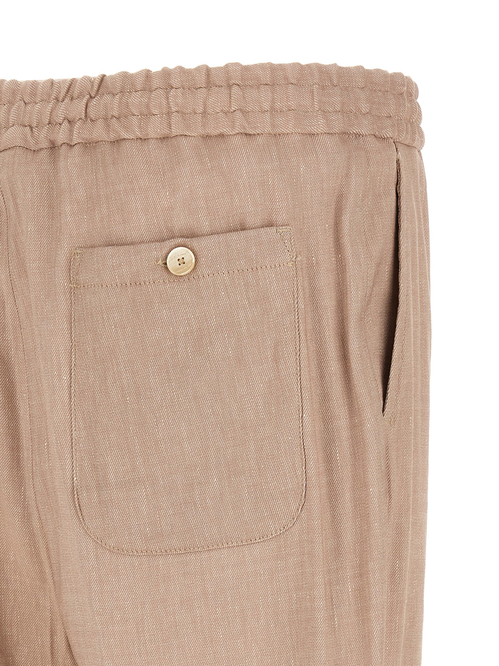 Etro Beige Leinen-Jogginghose (Trainingshose)