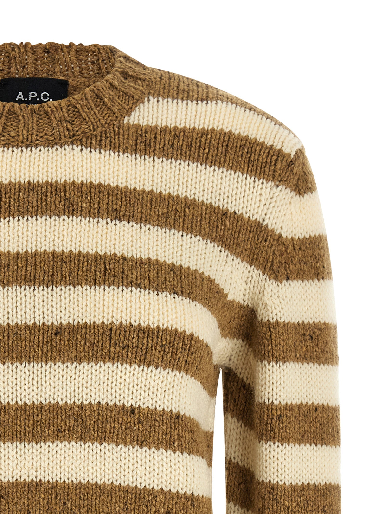 A.P.C. Brauner Cardigan aus reiner Schurwolle