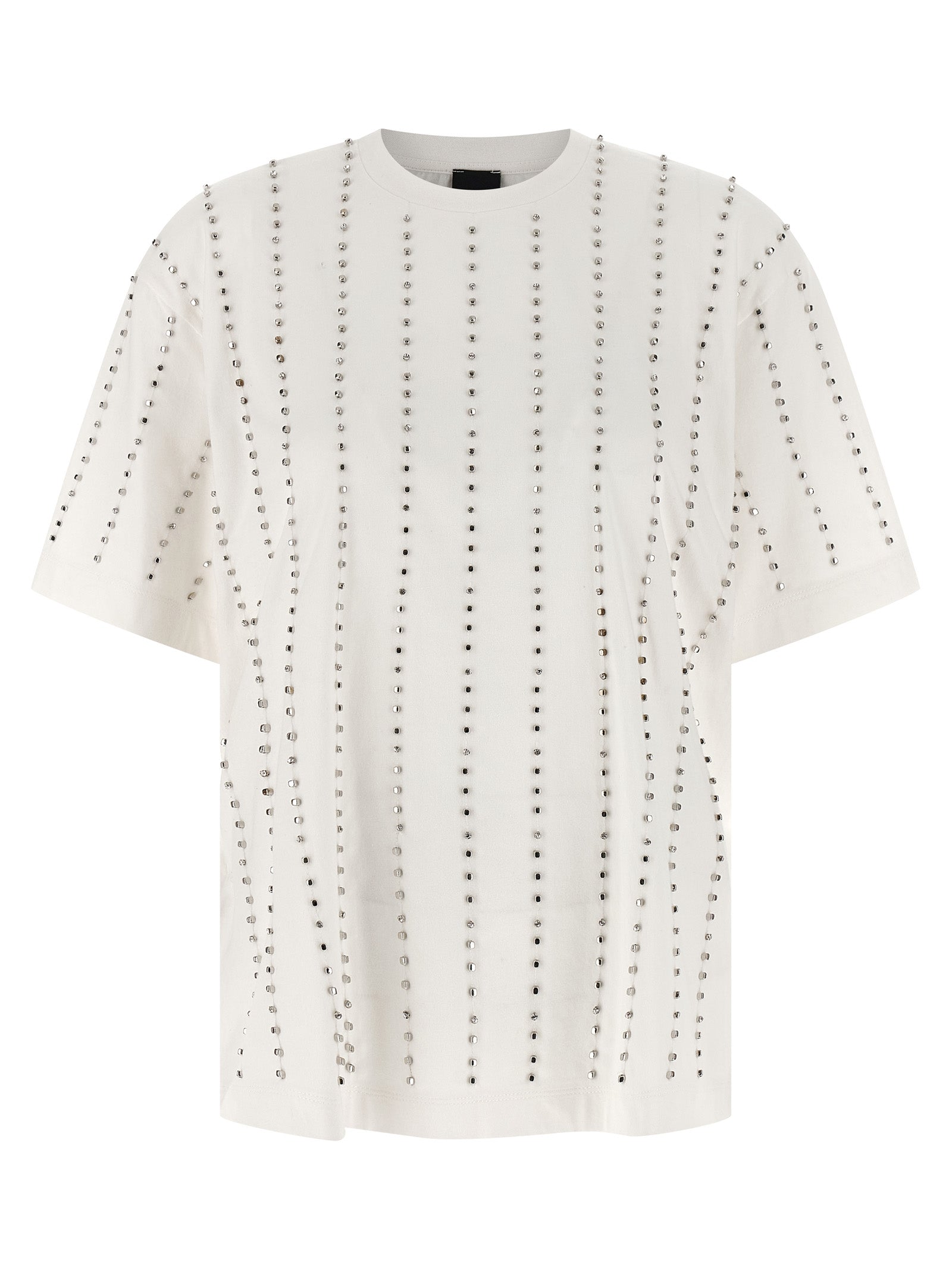PINKO Weißes Baumwoll-T-Shirt