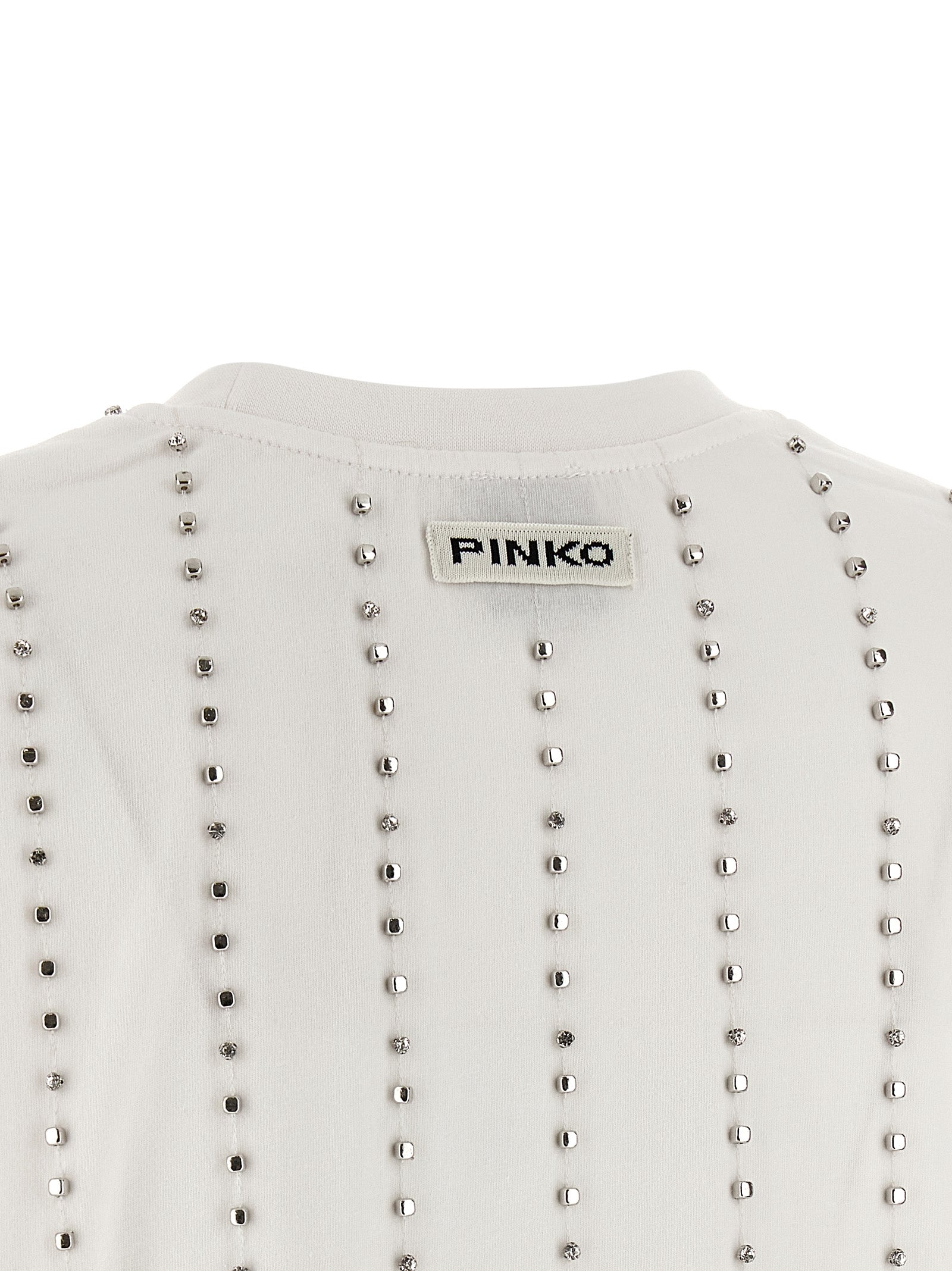 PINKO Weißes Baumwoll-T-Shirt