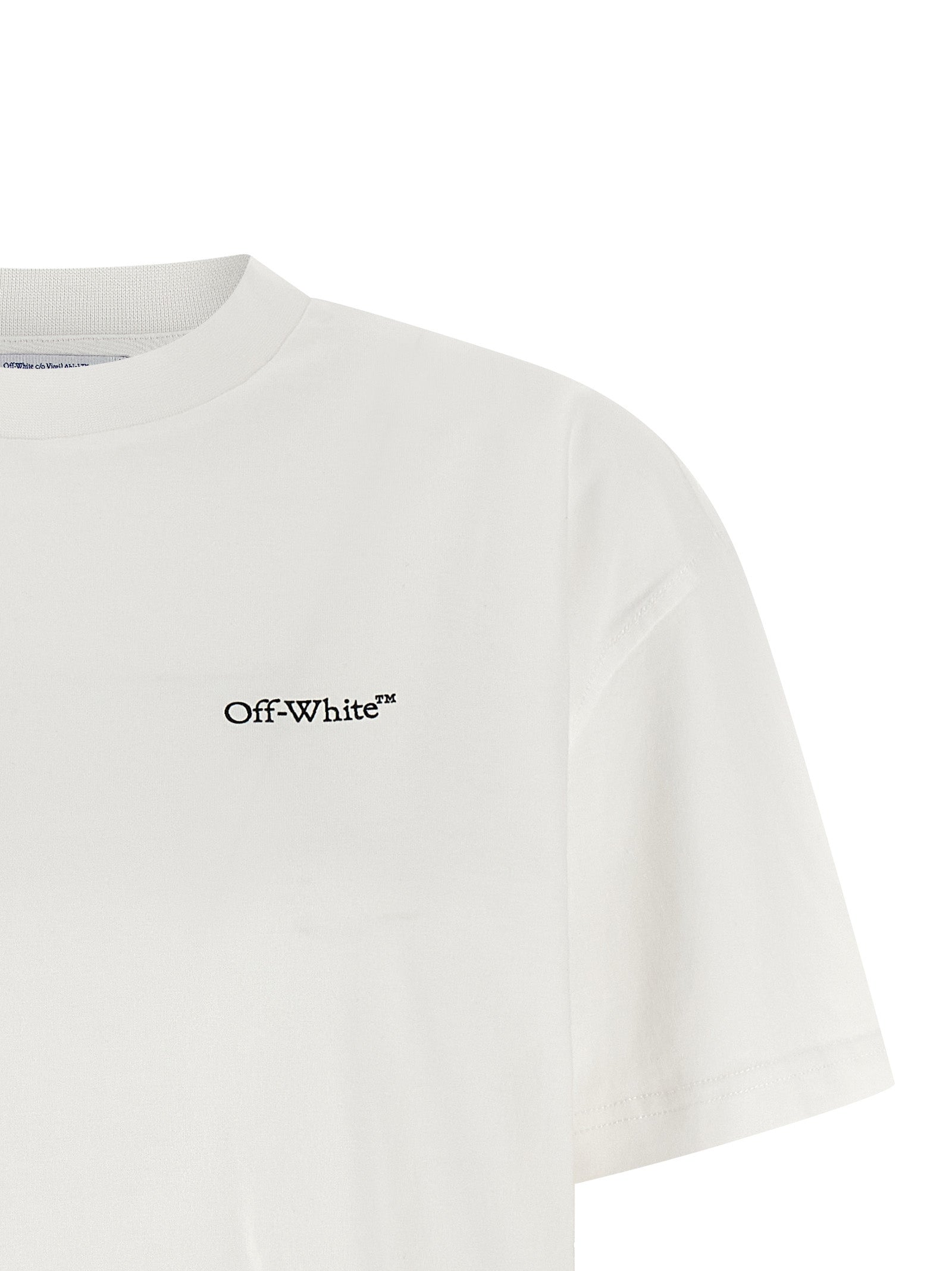 Off-White Weißes Baumwoll-T-Shirt