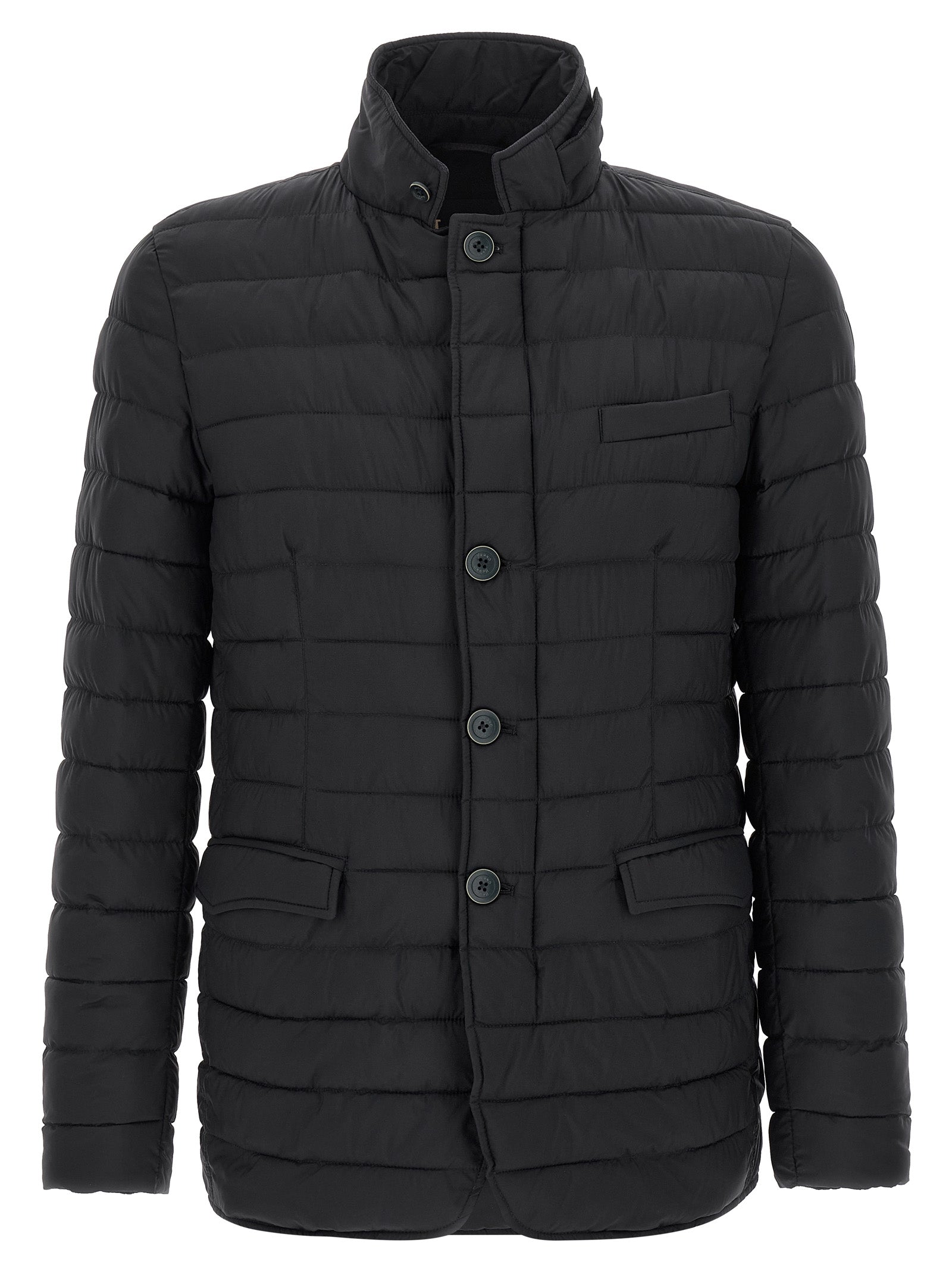 Herno Blaue Polyamid-Jacke in voller Länge